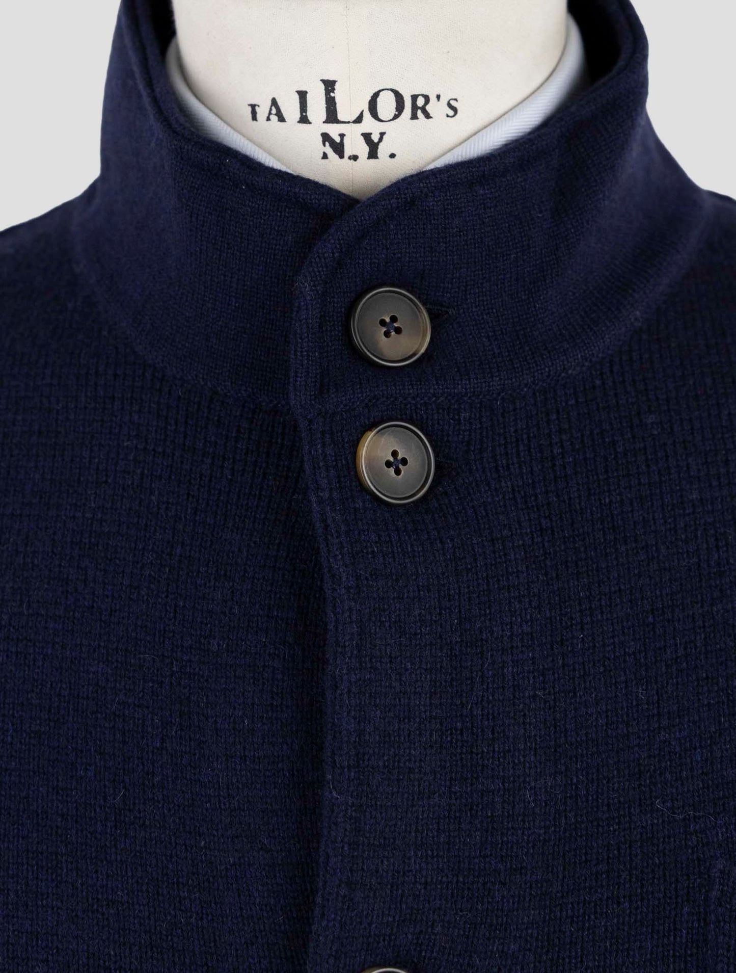 Kiton Blue Cashmere Sweater Cardigan