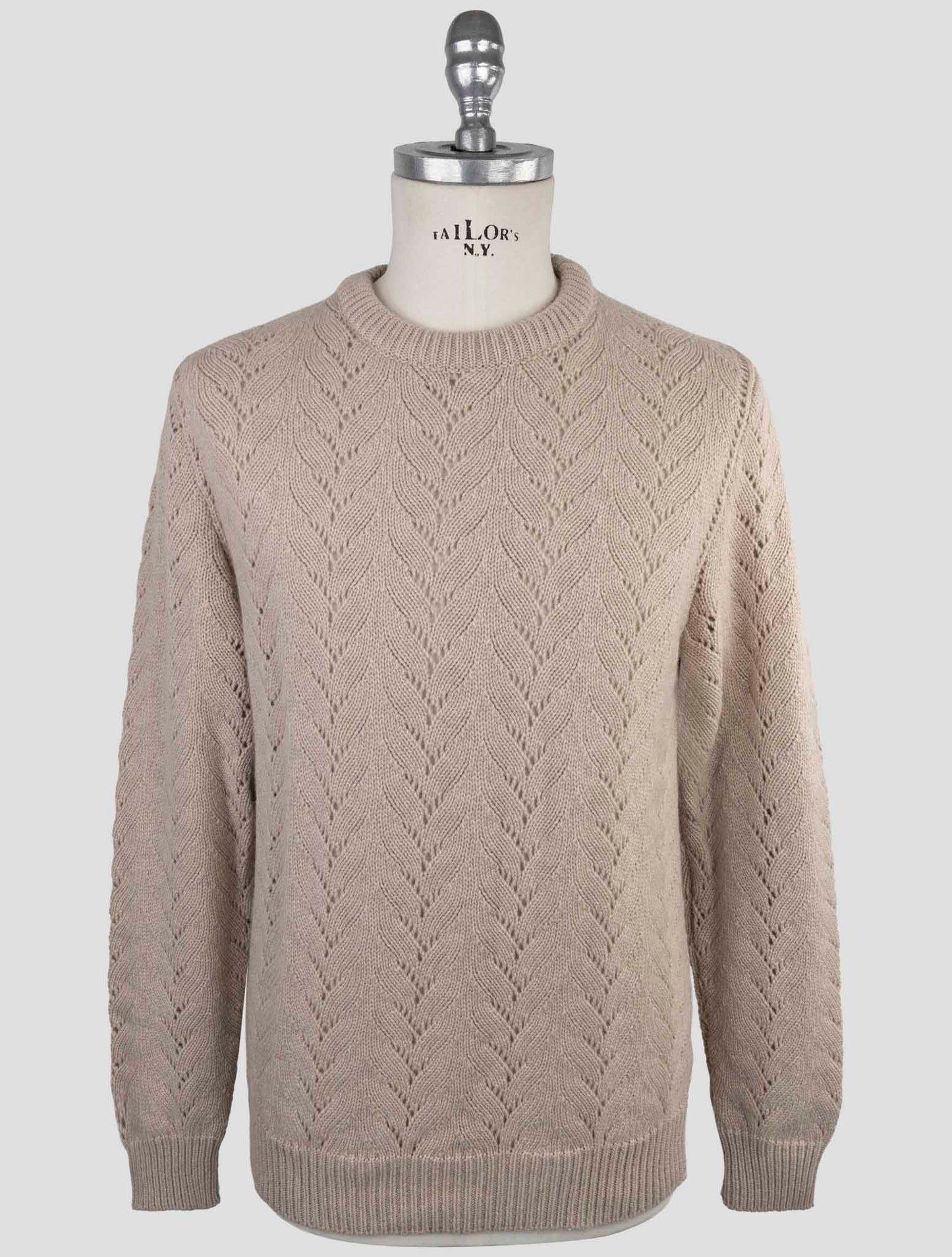 Kiton Beige Cashmere Sweater Crewneck