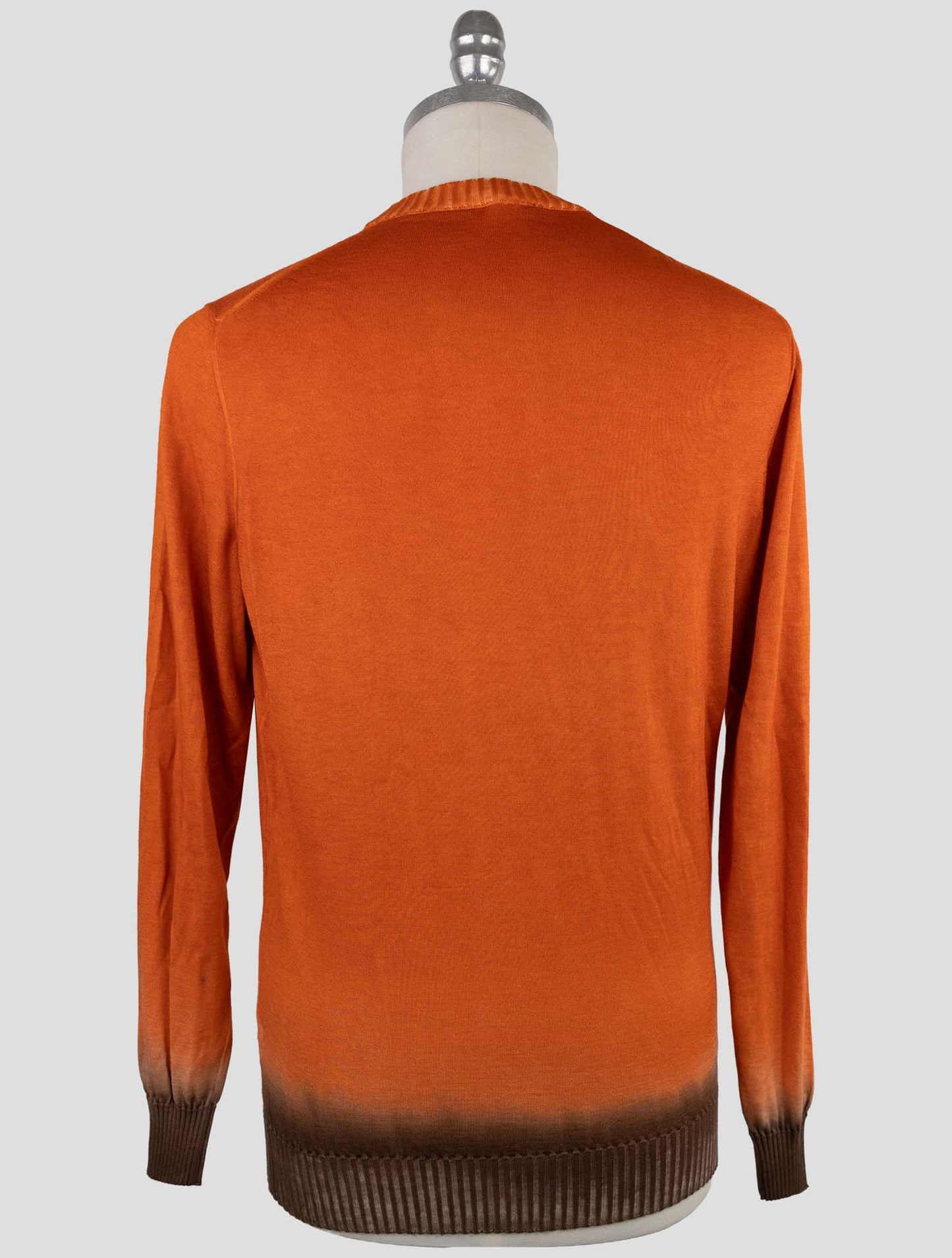 Kiton Orange Brown Cashmere Silk Sweater Crewneck