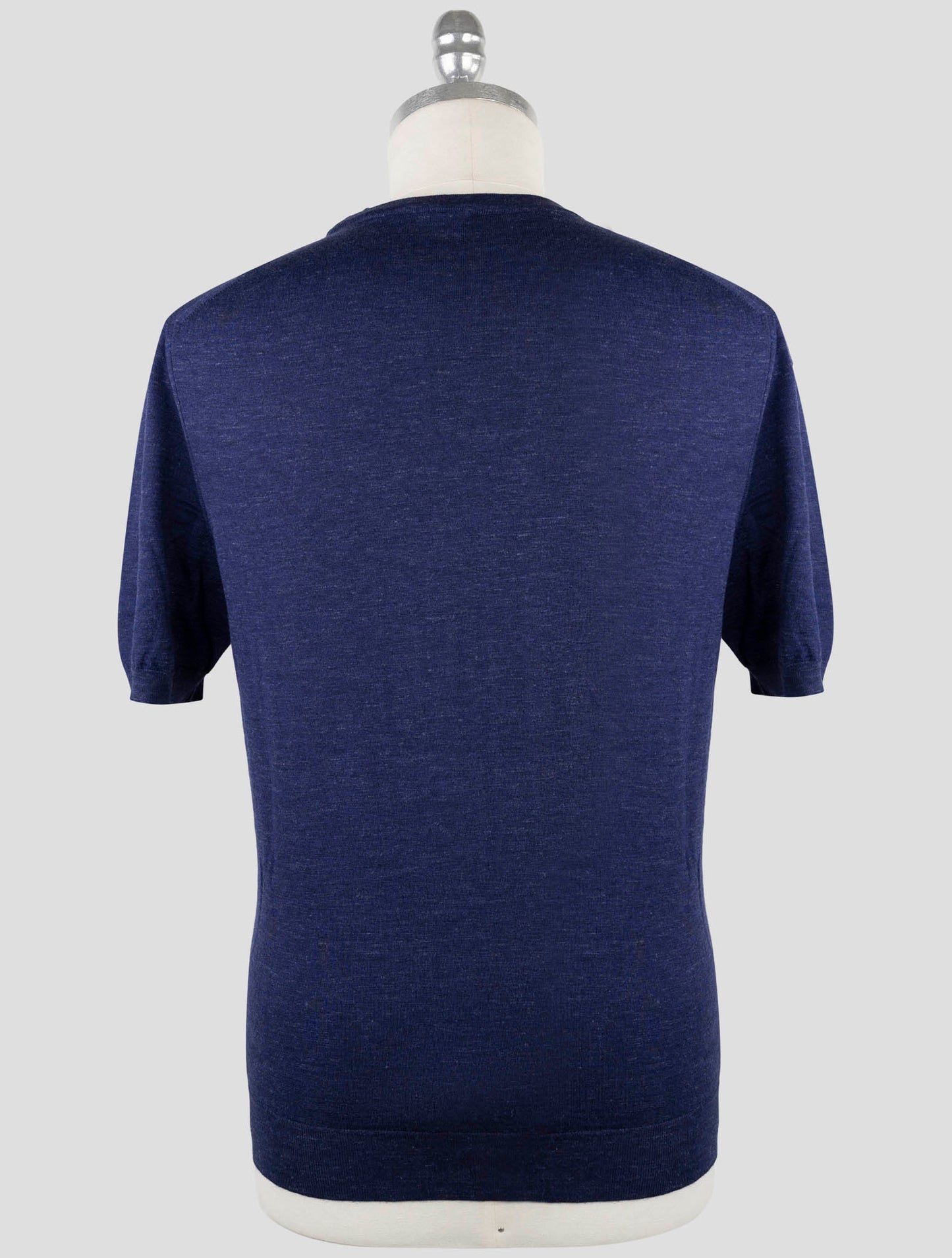 Kiton Blue Silk Cashmere Linen T-Shirt