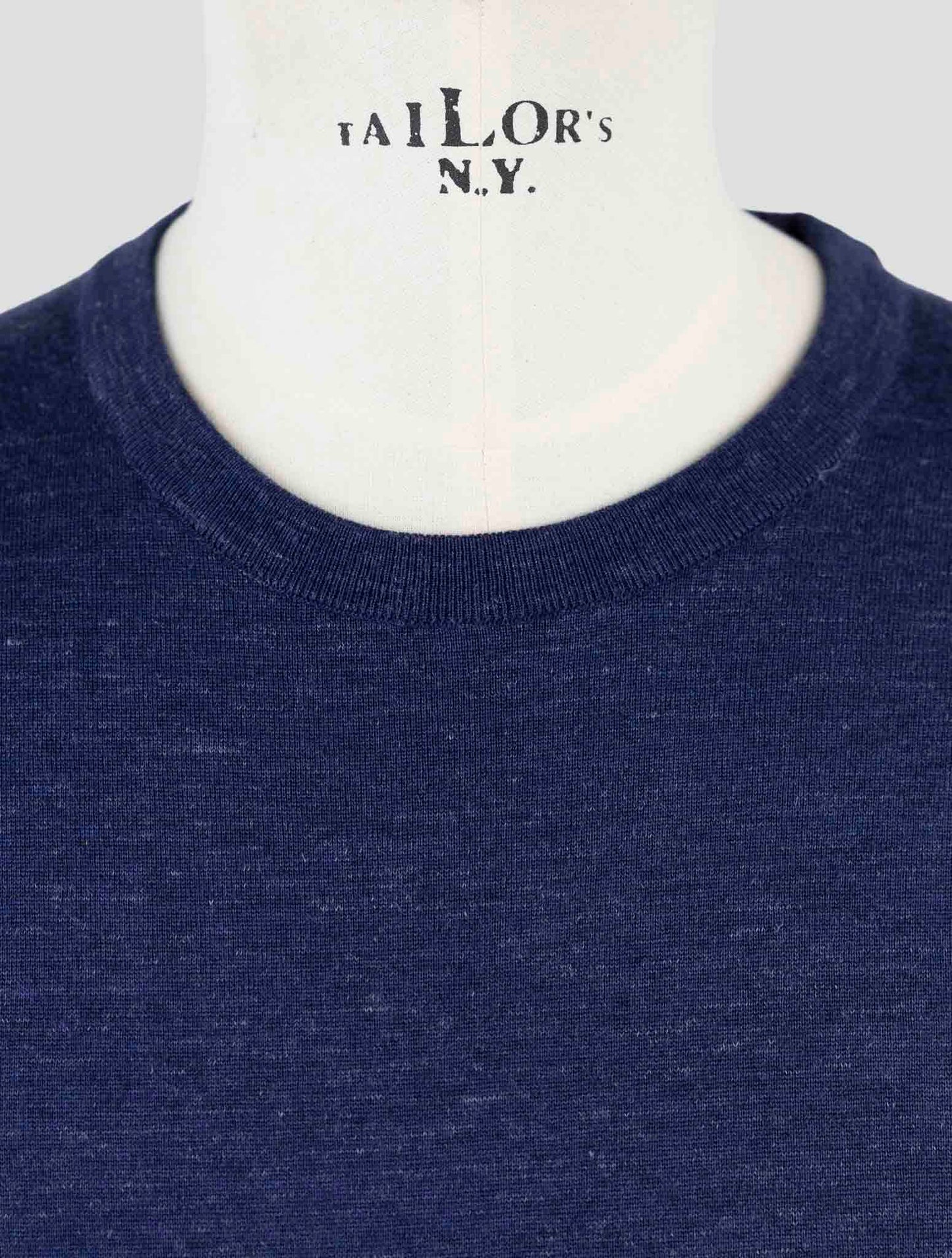 Kiton Blue Silk Cashmere Linen T-Shirt