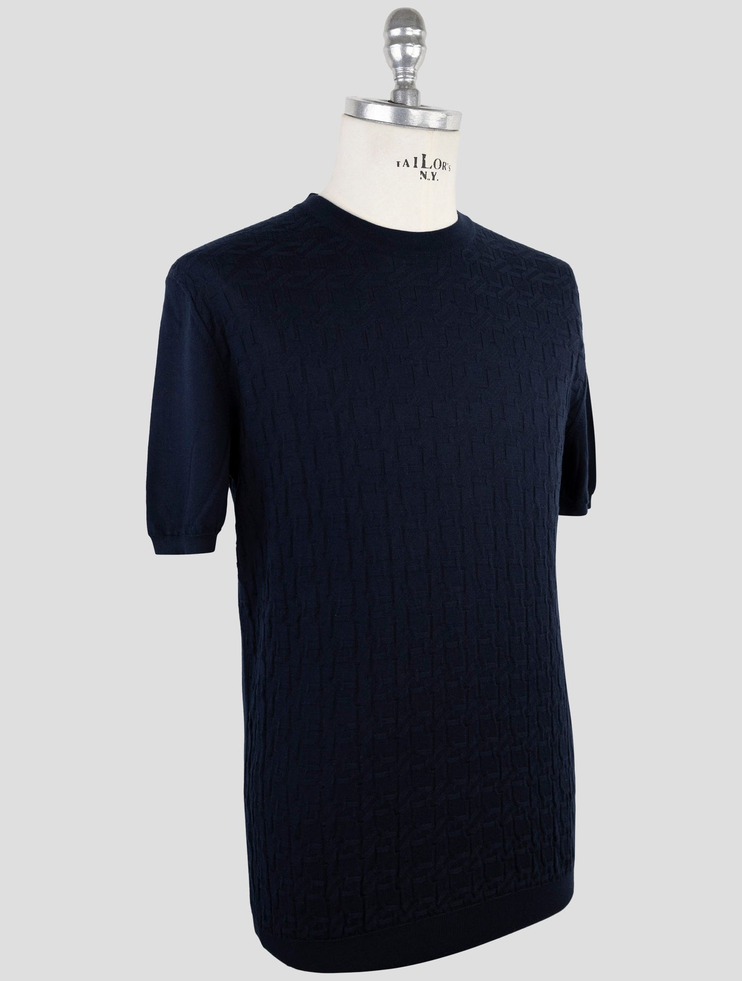 Kiton Blue Cotton T-Shirt