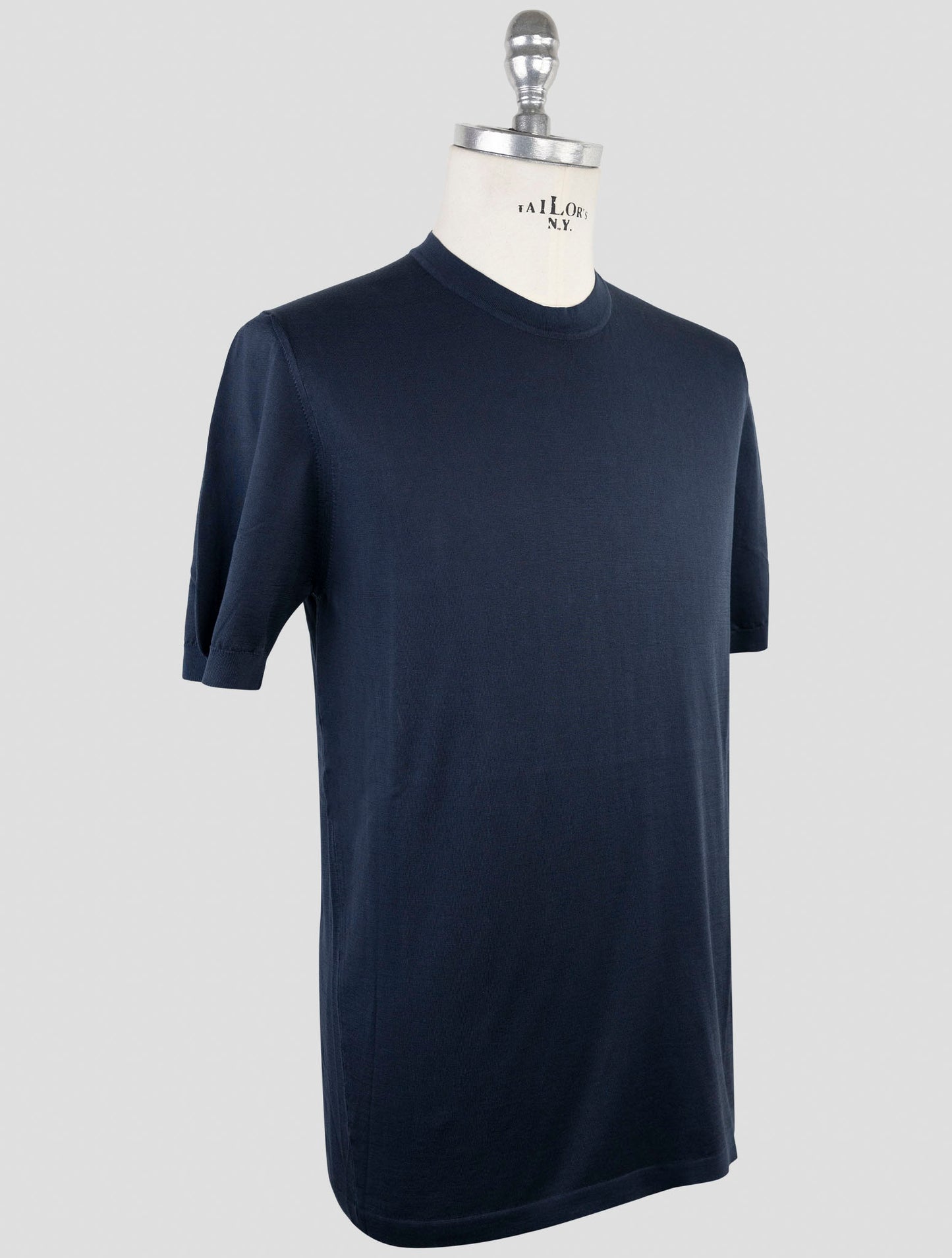 Kiton Blue Cotton T-Shirt