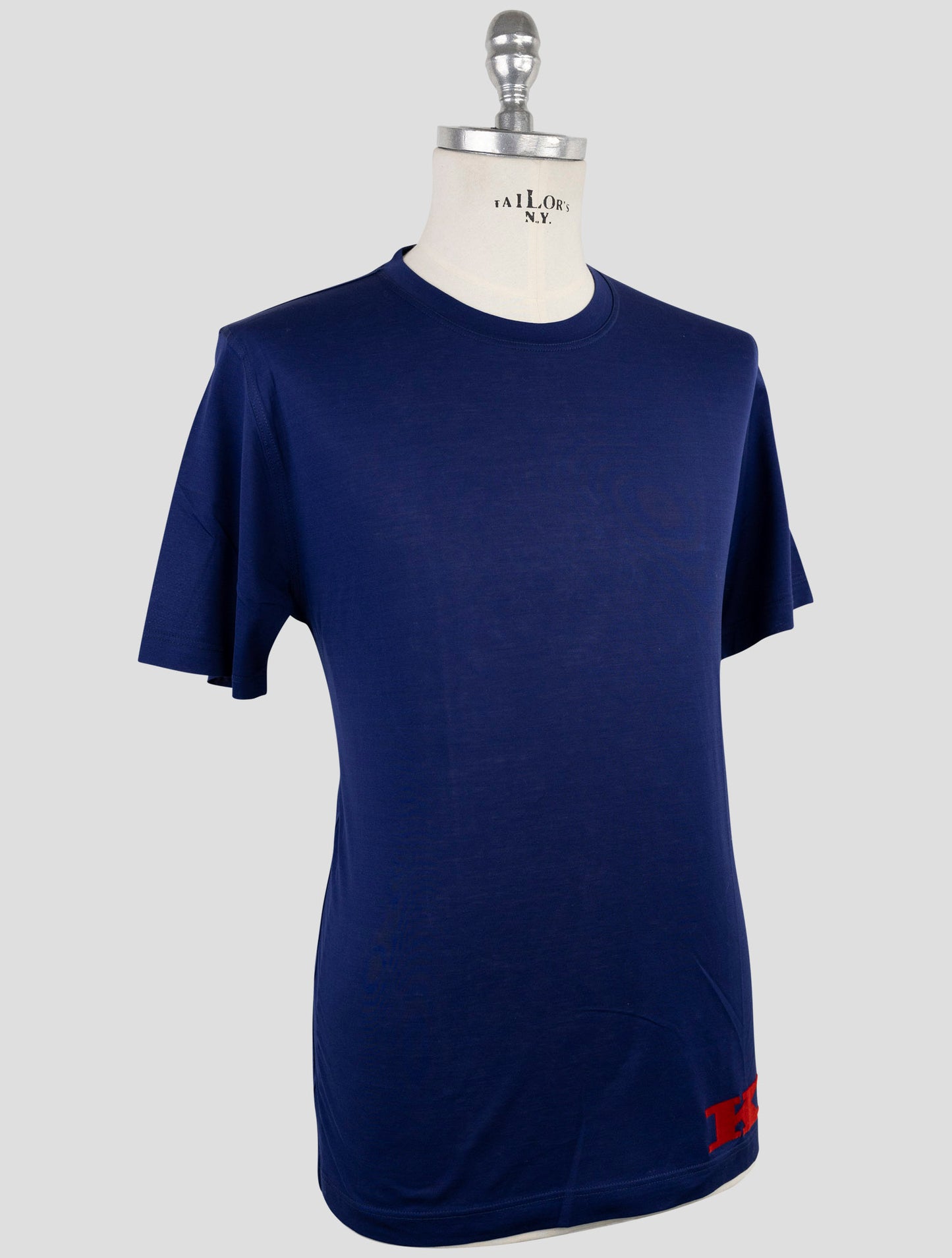 Kiton Blue Cotton T-Shirt