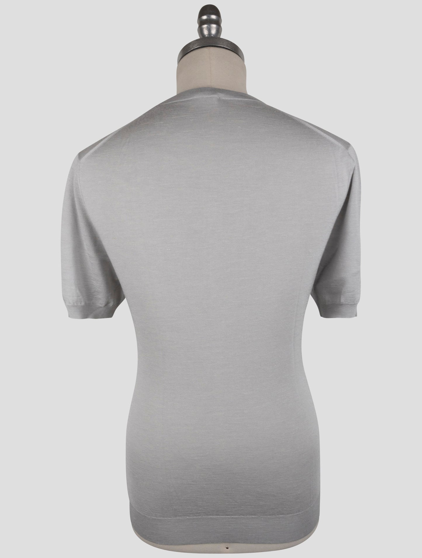 Kiton Gray Silk Cashmere Linen T-Shirt