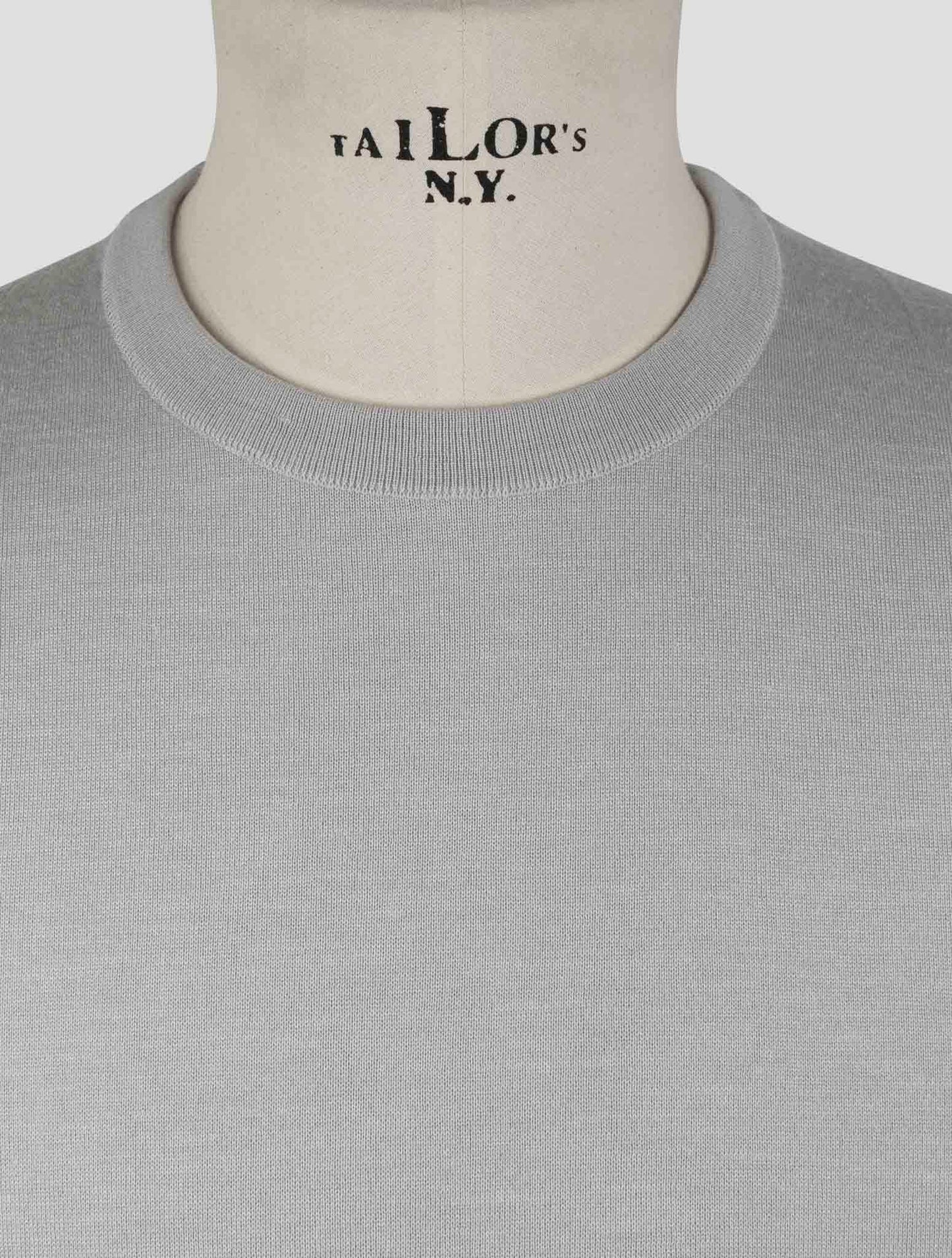Kiton Gray Silk Cashmere Linen T-Shirt