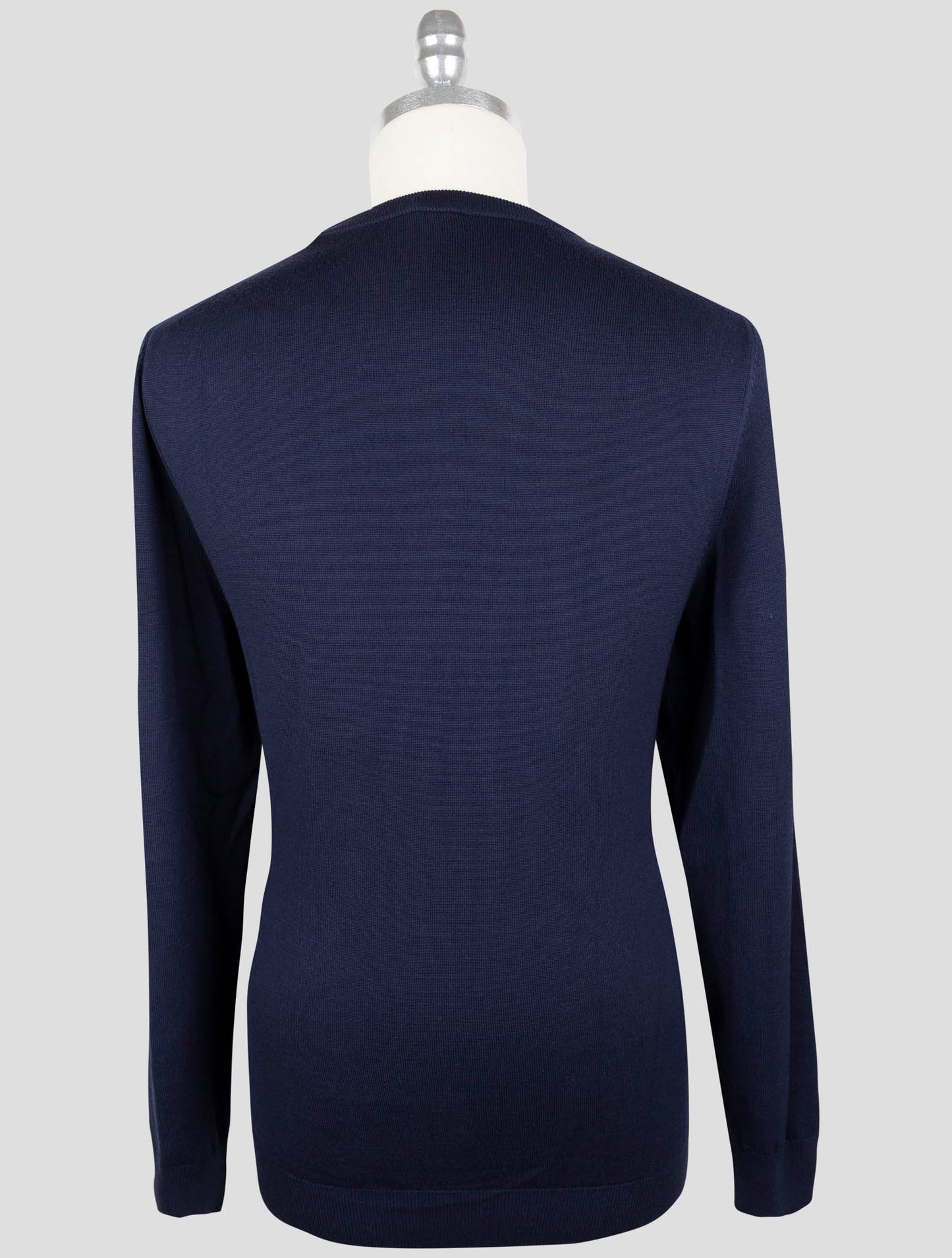Kiton Blue Wool Sweater Crewneck