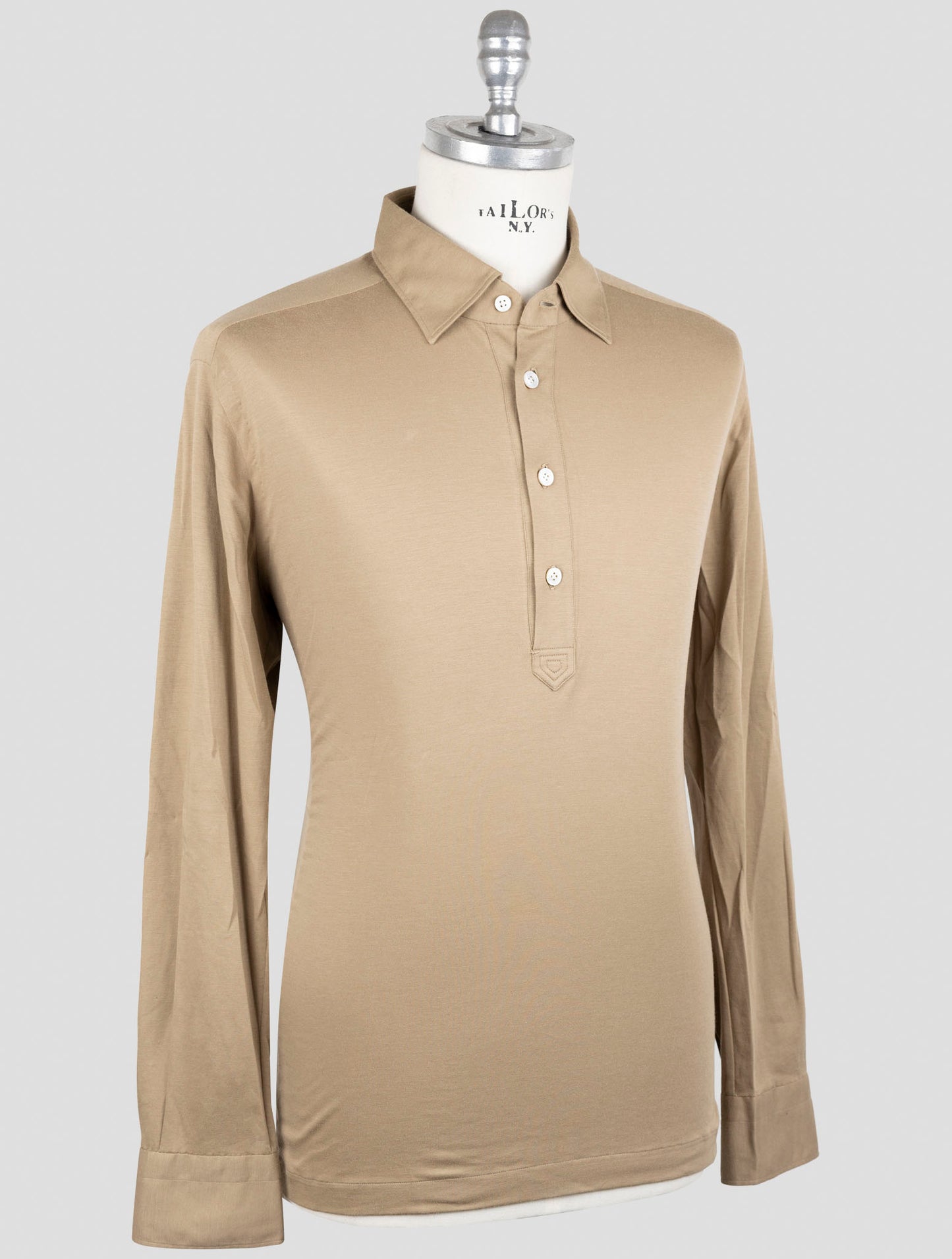 Kiton Brown Cotton Sweater Polo
