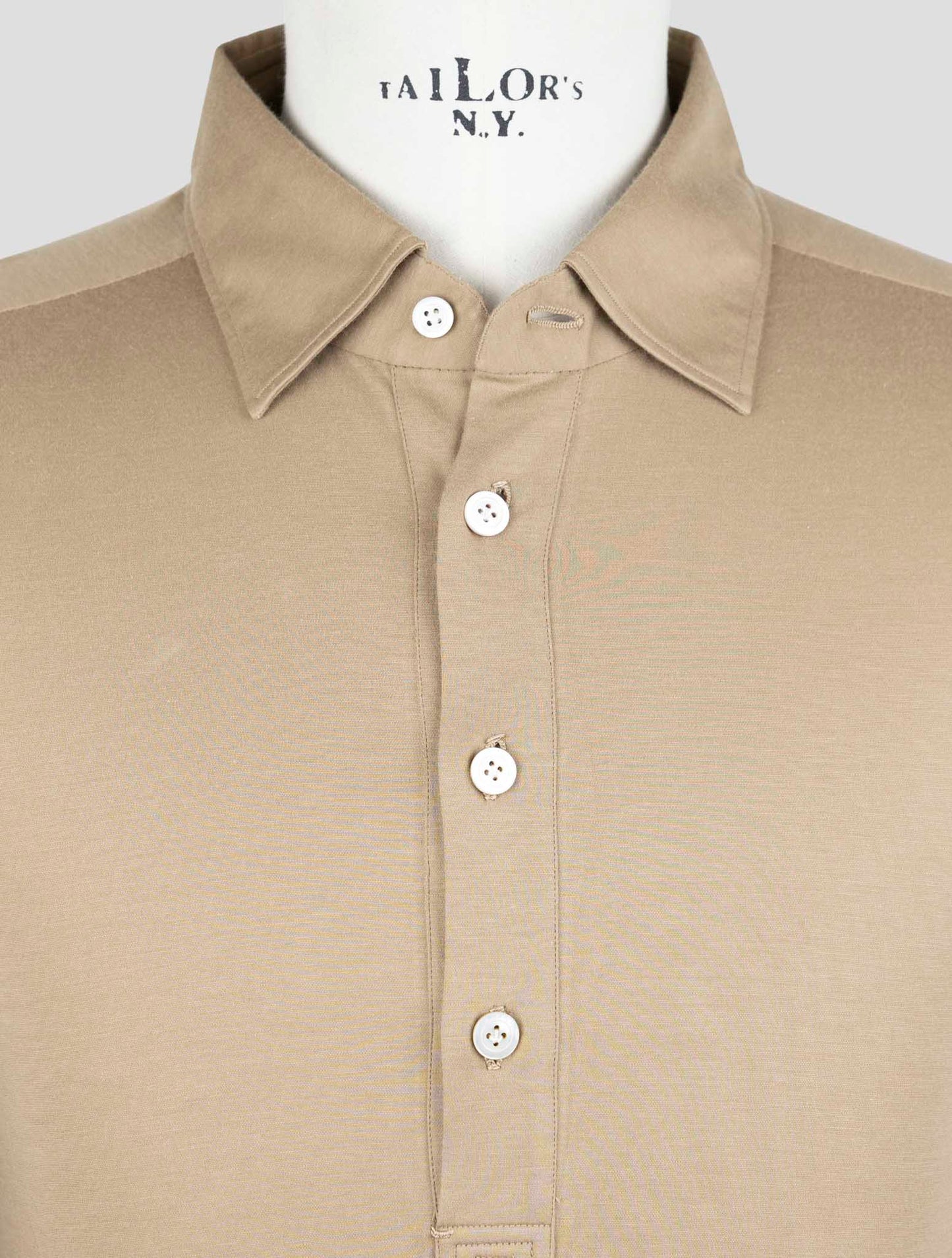Kiton Brown Cotton Sweater Polo