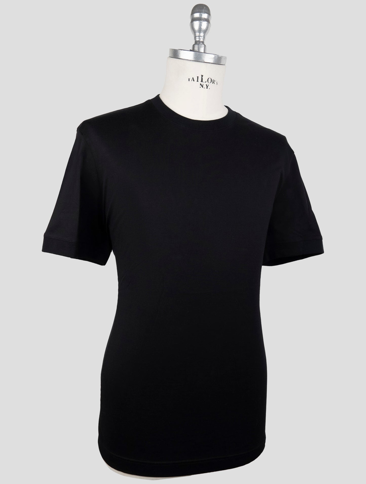 Kiton Knt Black Cotton T-Shirt