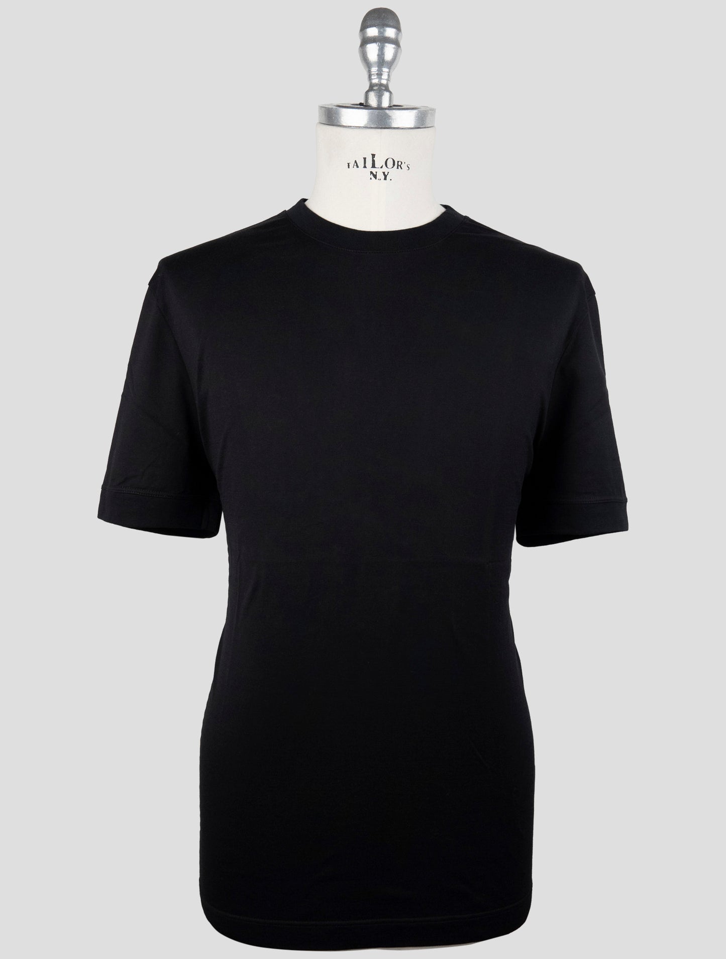 Kiton Knt Black Cotton T-Shirt