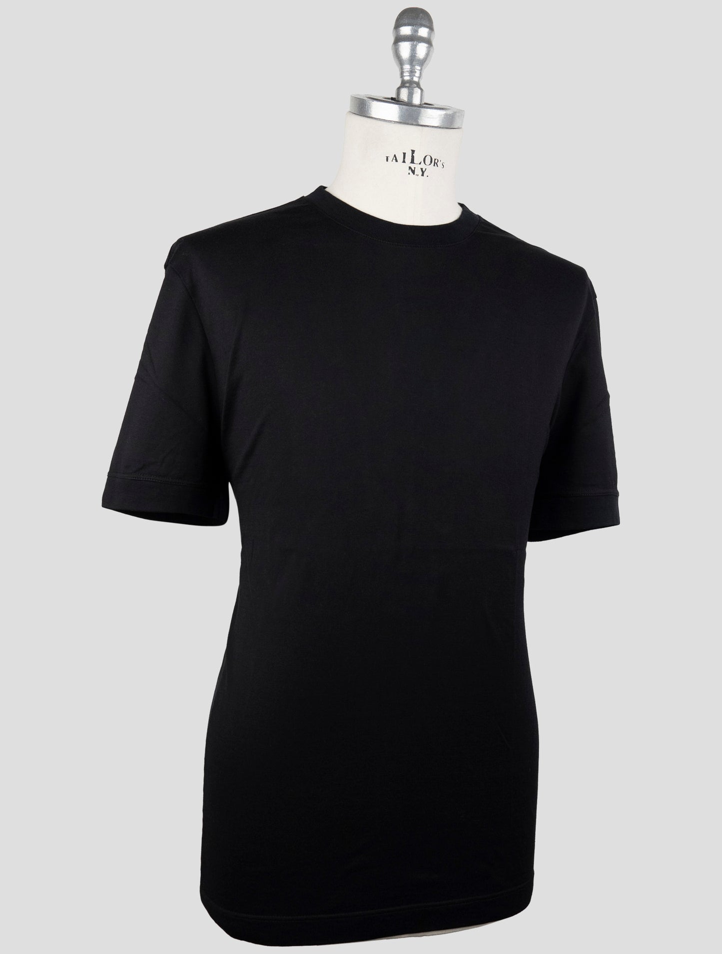 Kiton Knt Black Cotton T-Shirt