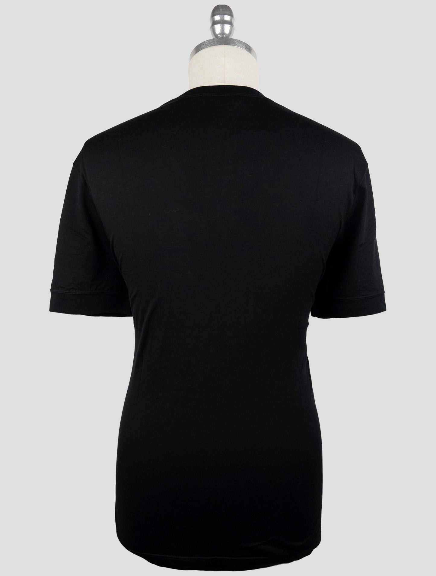 Kiton Knt Black Cotton T-Shirt