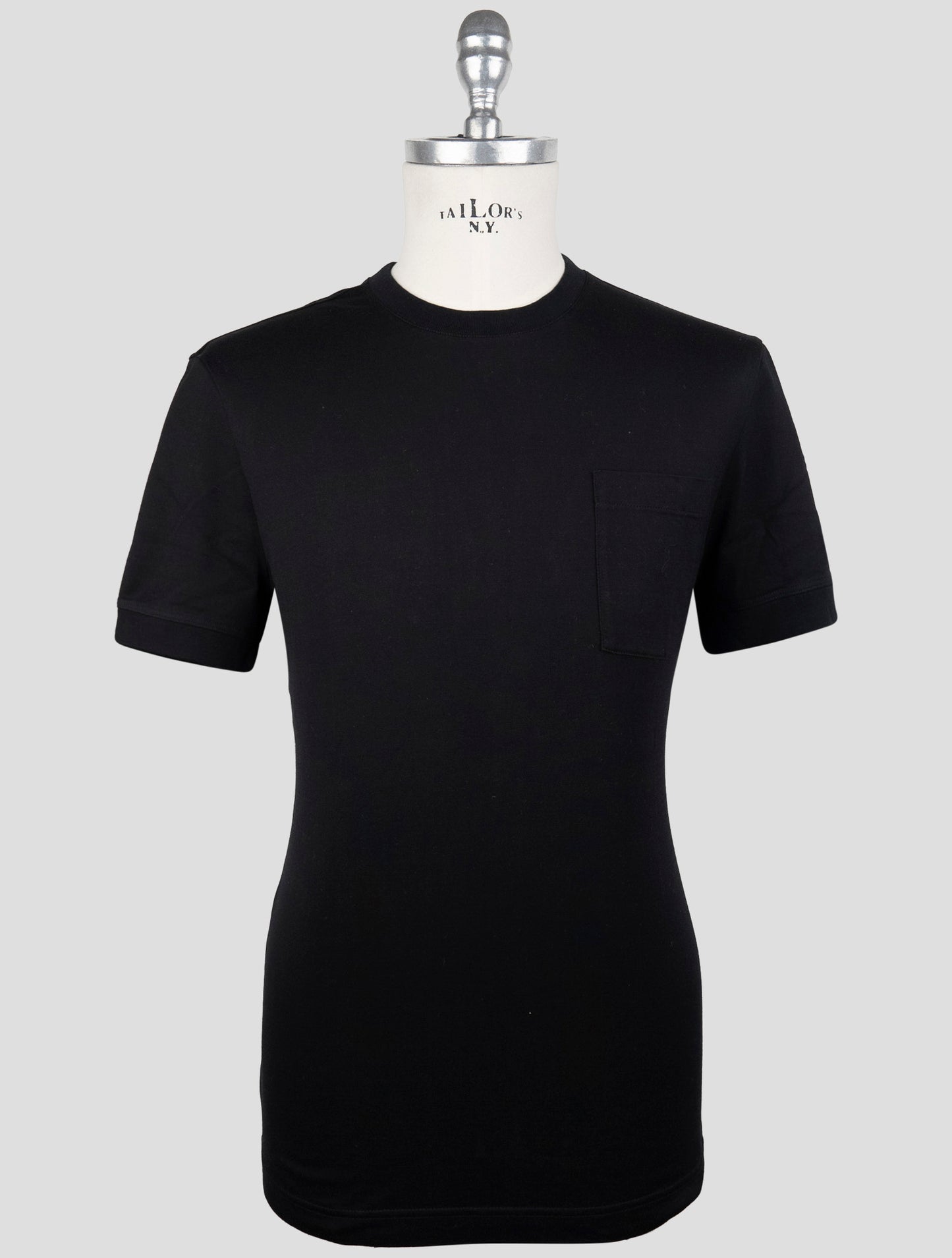 Kiton Knt Black Cotton T-Shirt