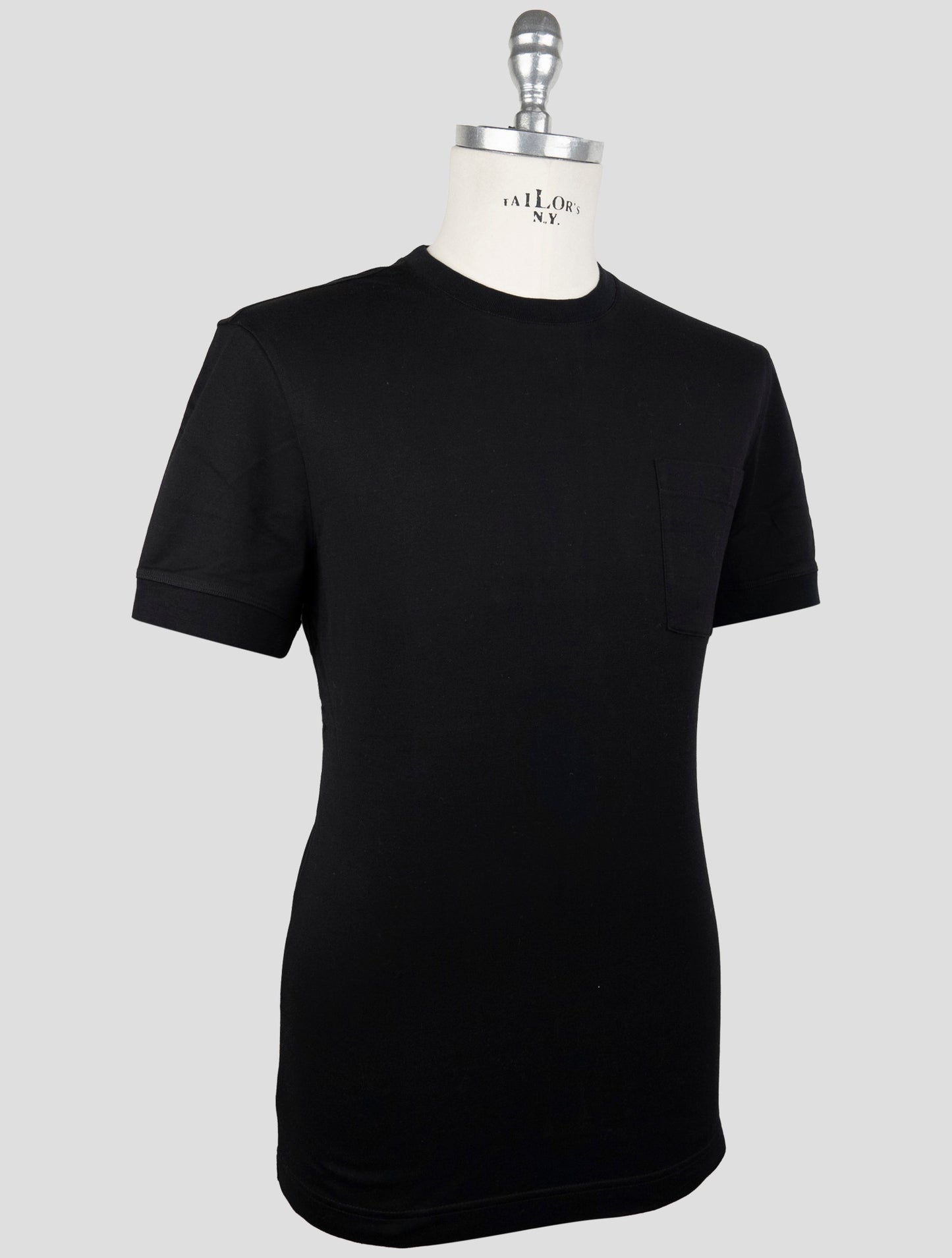 Kiton Knt Black Cotton T-Shirt