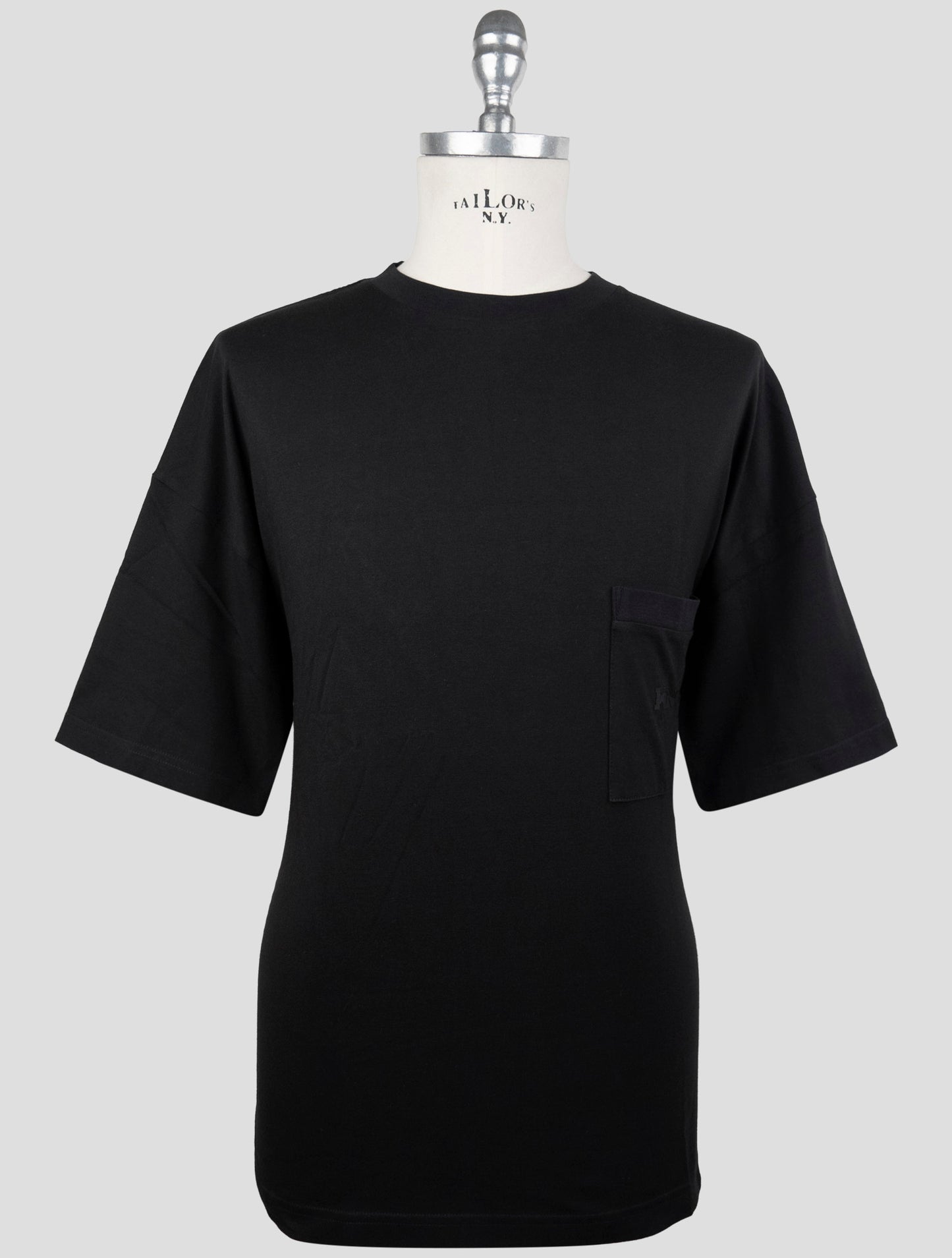 Kiton Knt Black Cotton T-Shirt