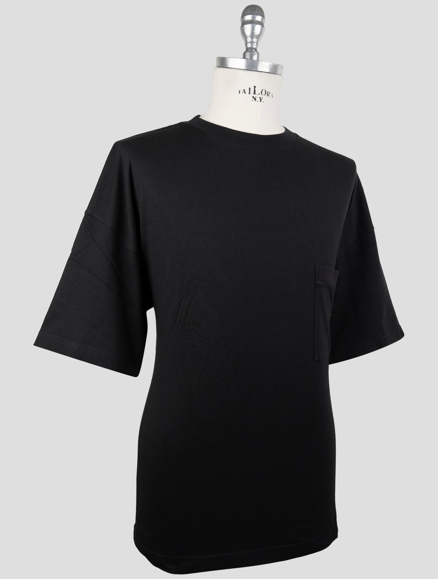 Kiton Knt Black Cotton T-Shirt