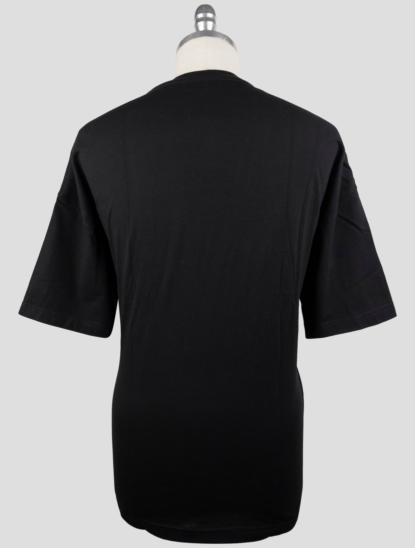 Kiton Knt Black Cotton T-Shirt