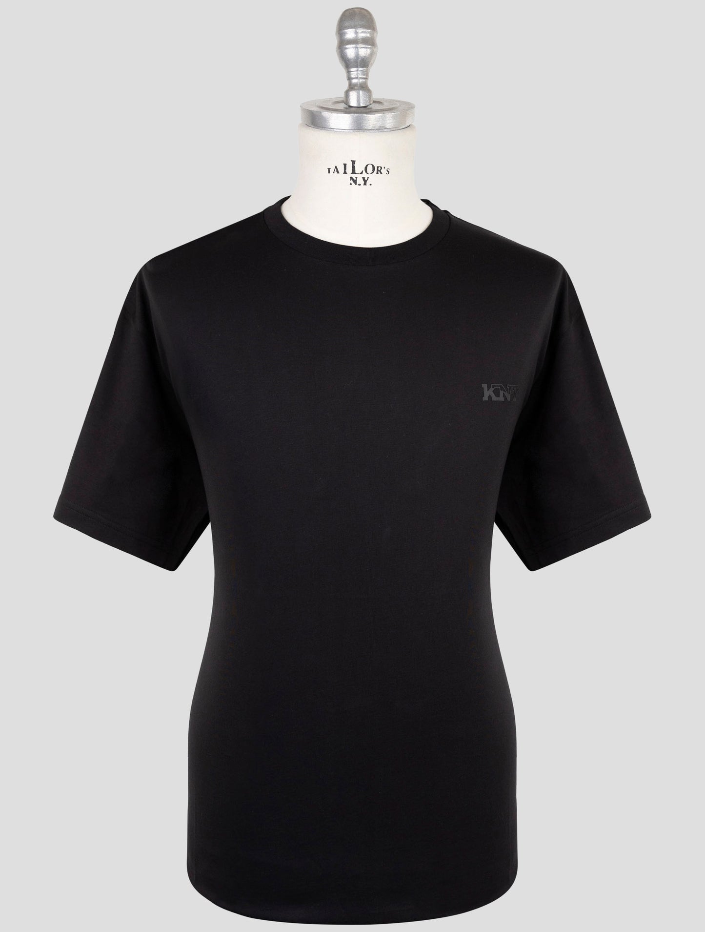 Kiton Knt Black Cotton T-Shirt