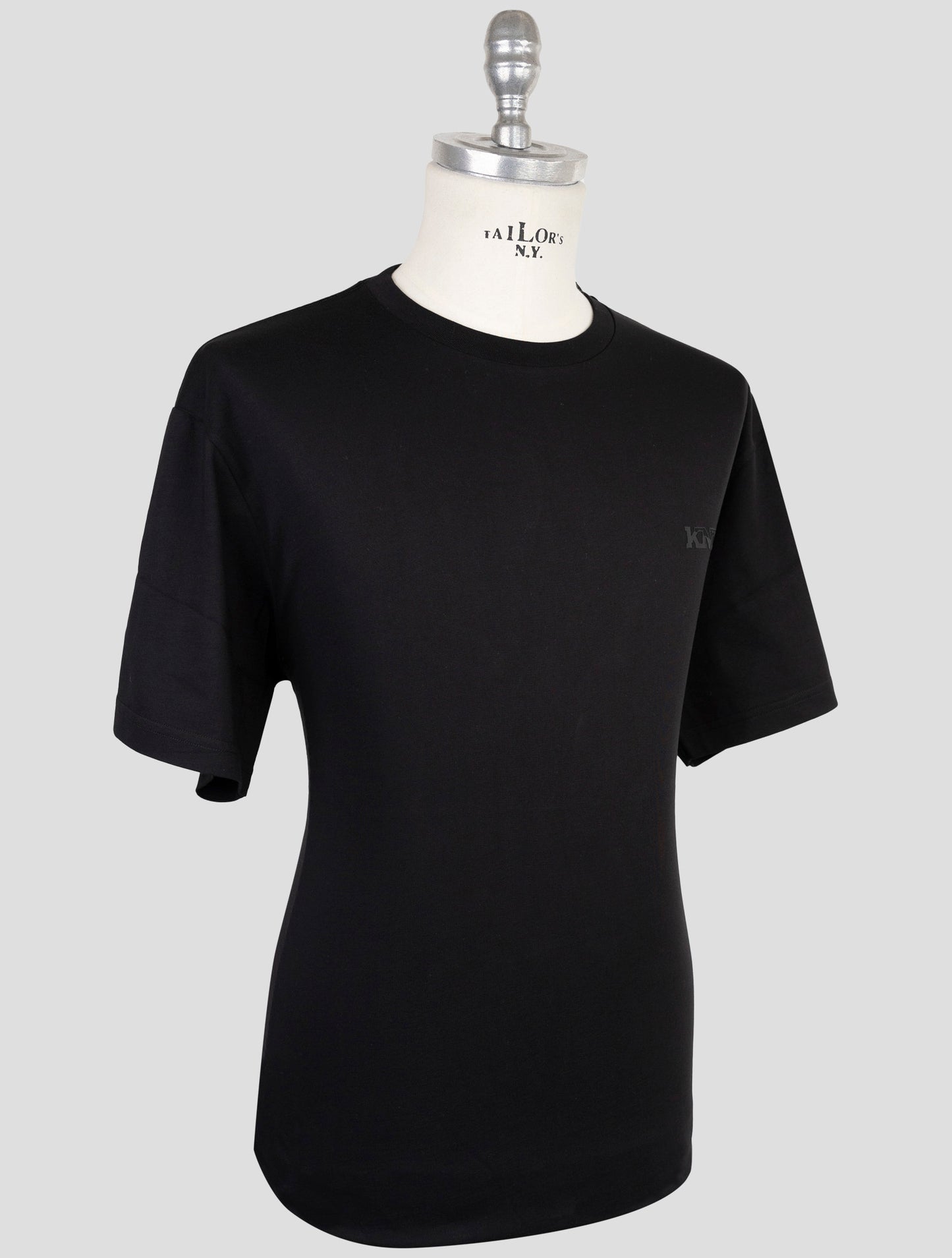 Kiton Knt Black Cotton T-Shirt
