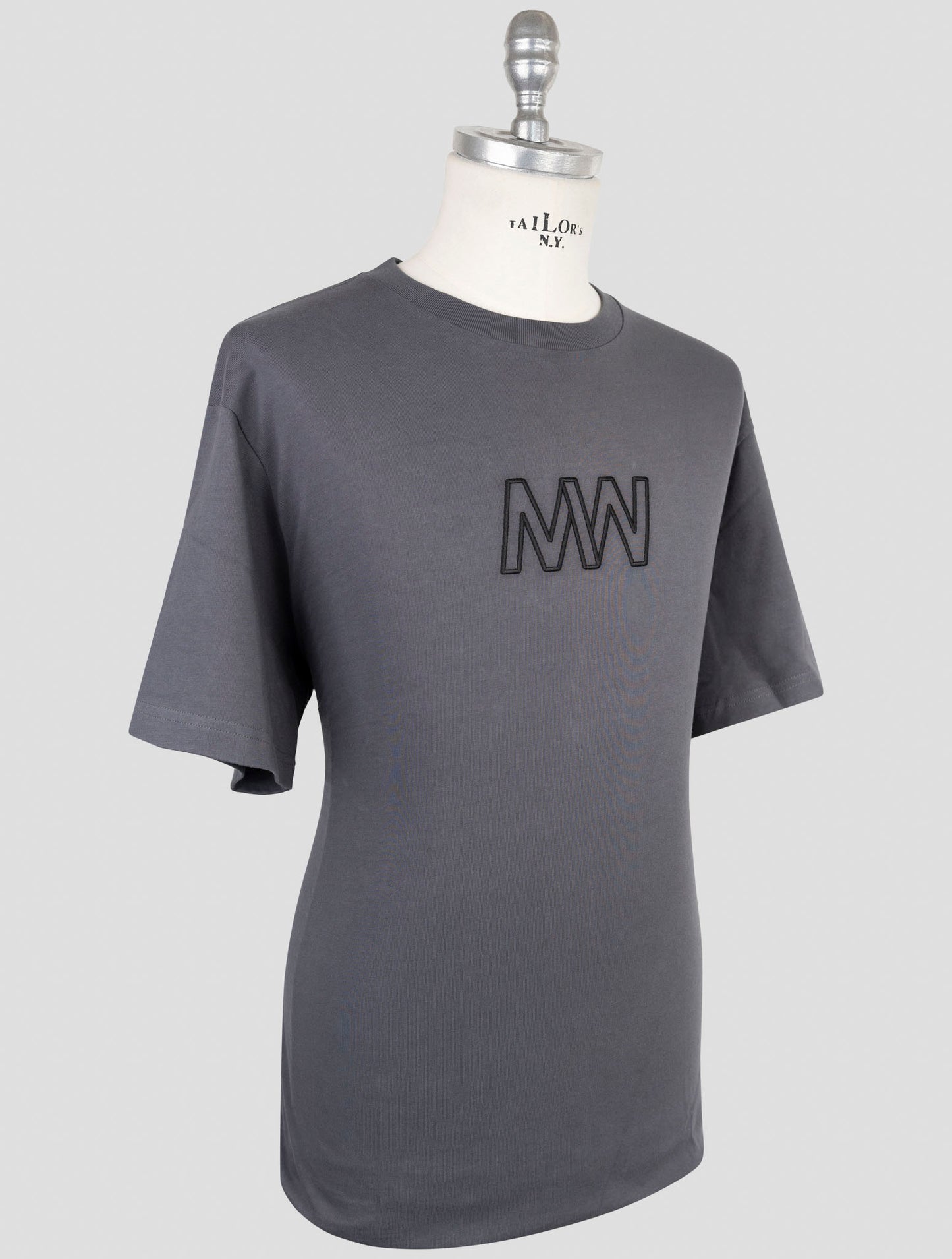 Kiton Knt Gray Cotton T-Shirt