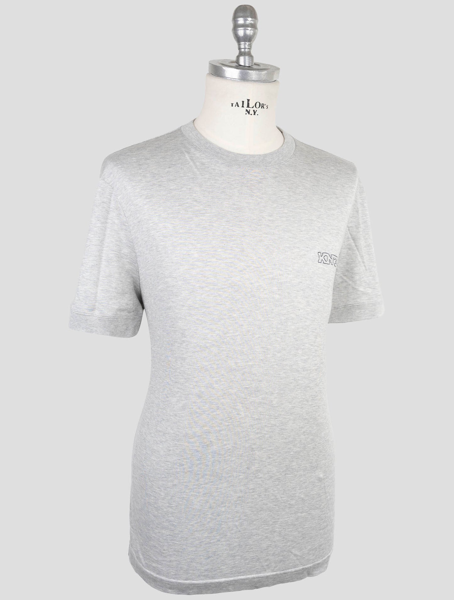 Kiton Knt Gray Cotton T-Shirt