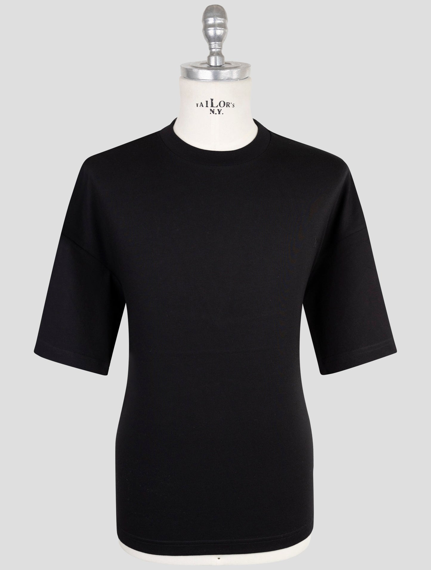 Kiton Knt Black Cotton T-Shirt