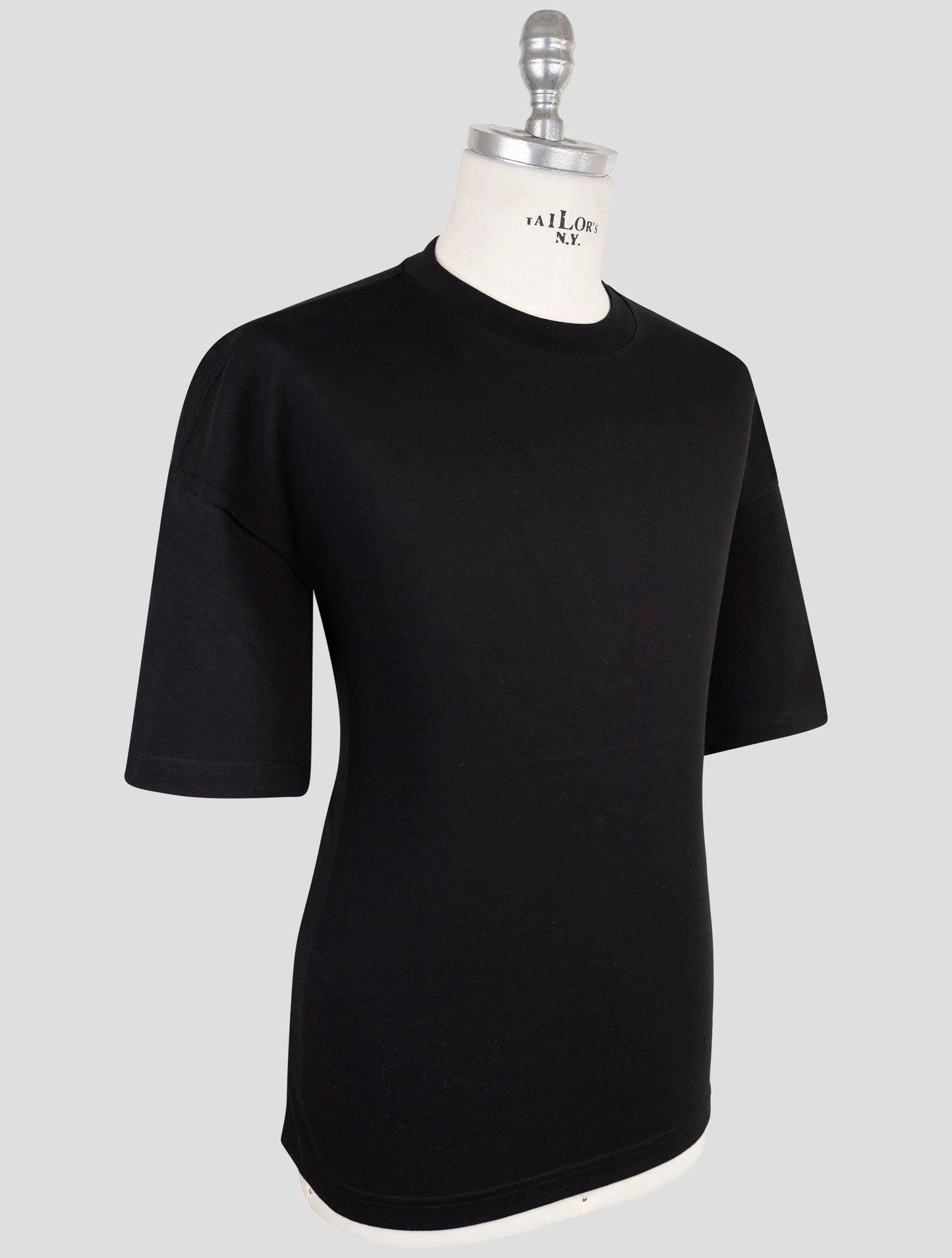 Kiton Knt Black Cotton T-Shirt