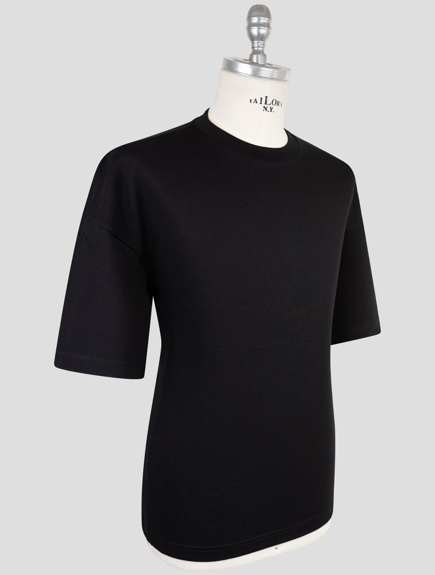 Kiton Knt Black Cotton T-Shirt