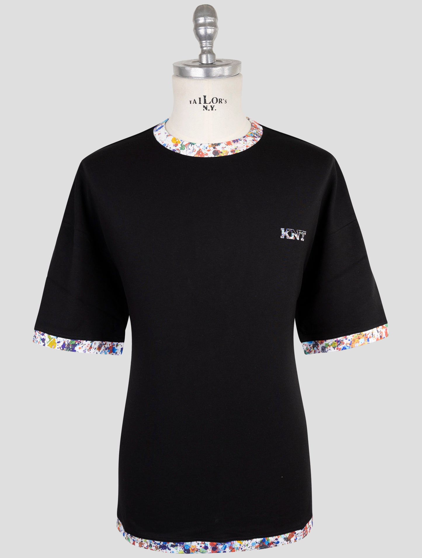 Kiton Knt Black Cotton T-Shirt