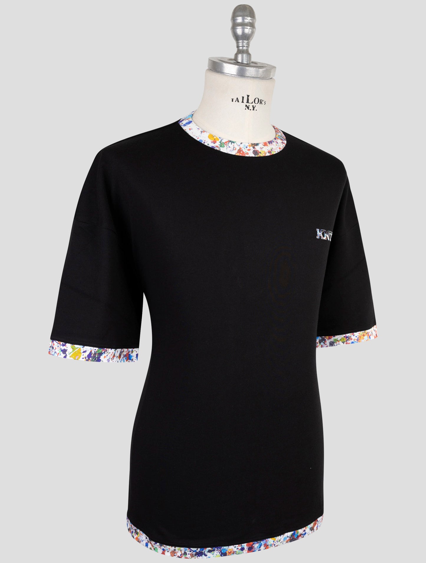 Kiton Knt Black Cotton T-Shirt