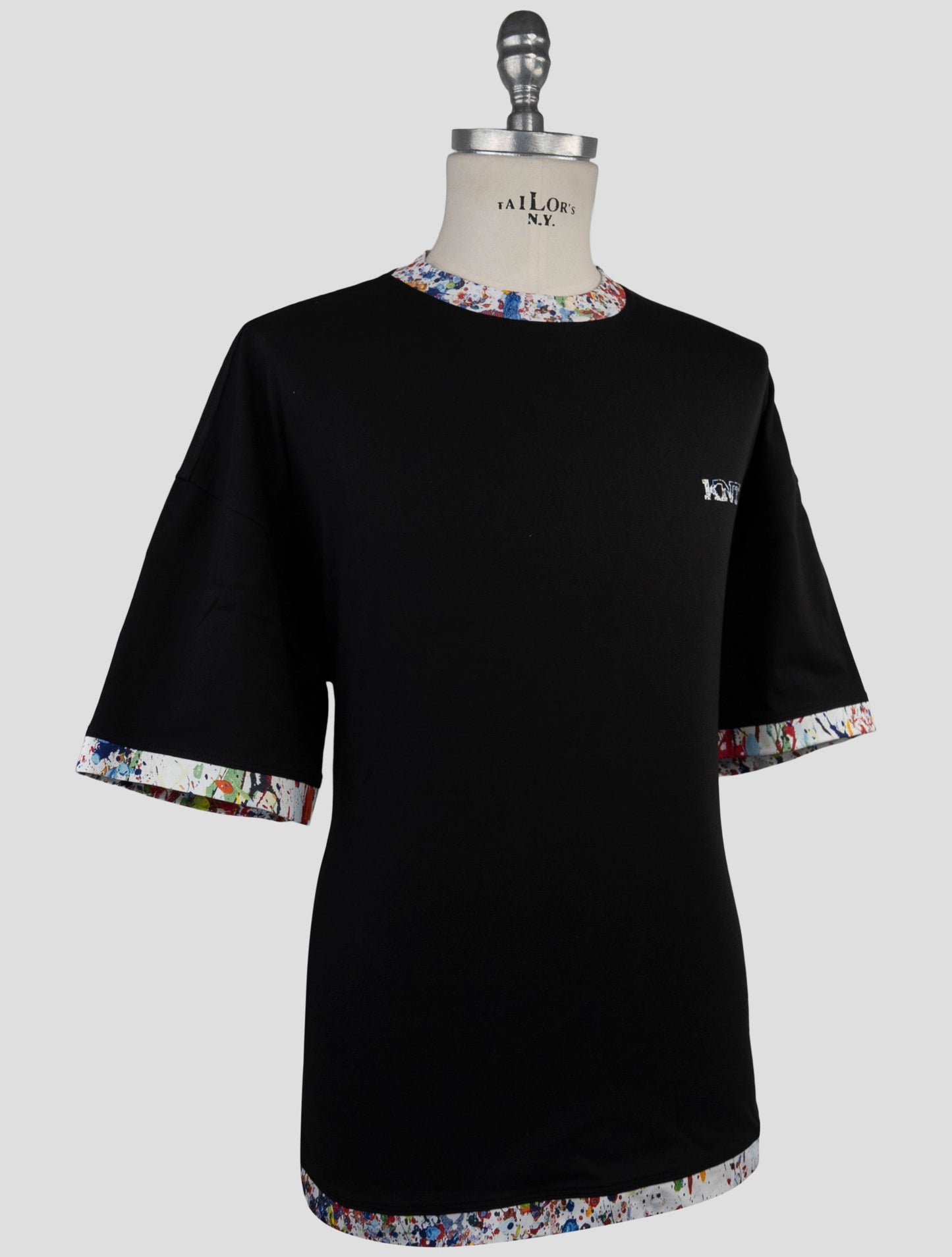 Kiton Knt Black Cotton T-Shirt