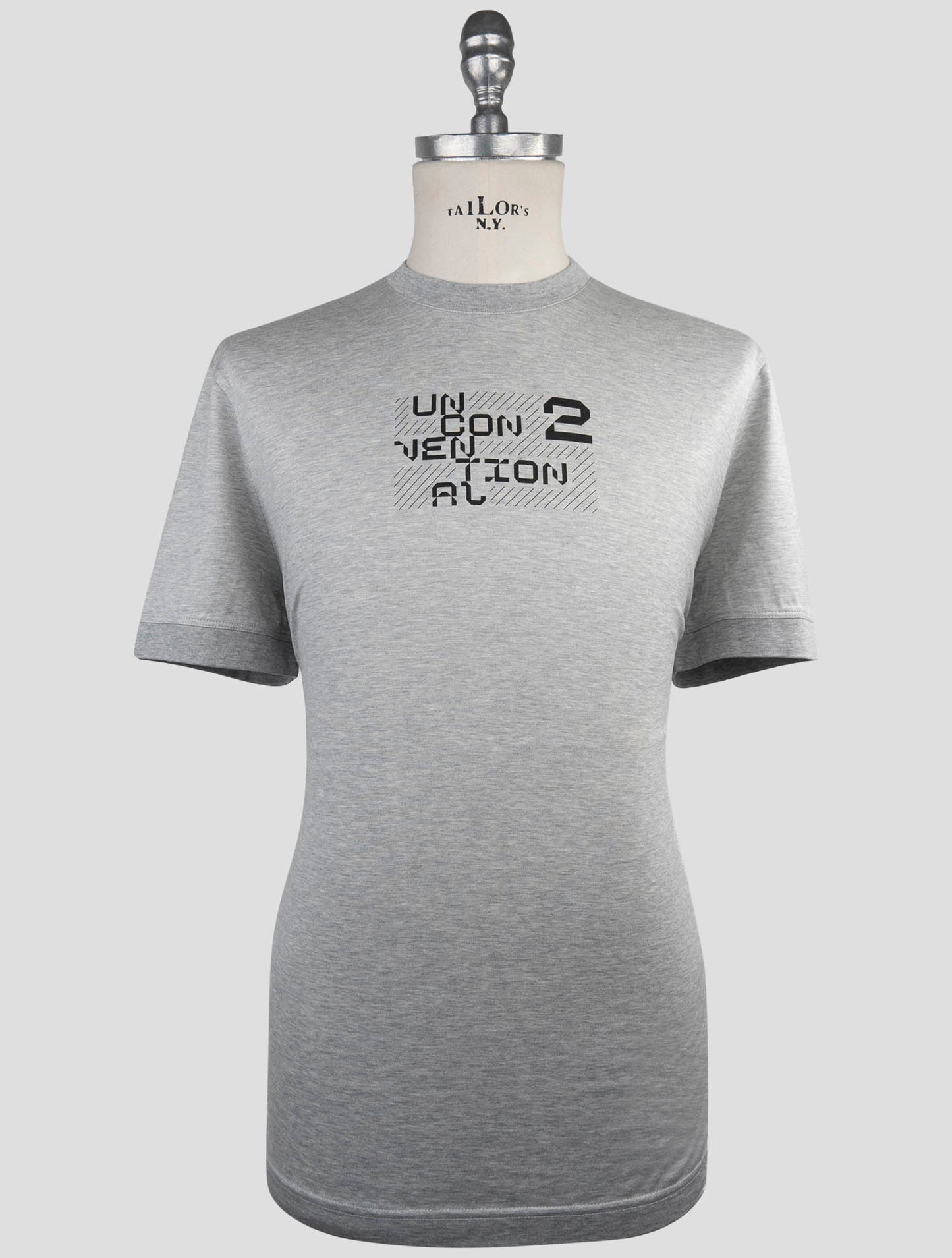 Kiton Knt Gray Cotton T-Shirt