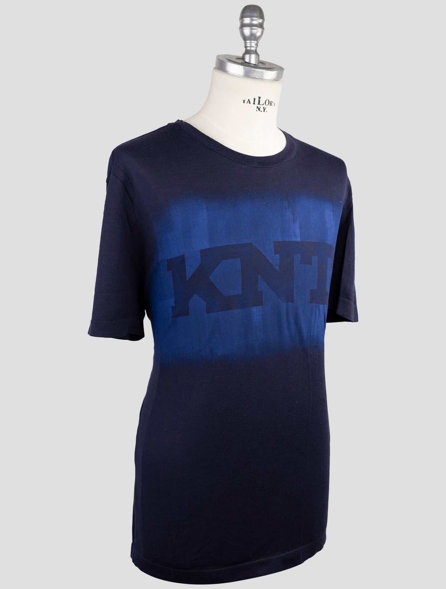 Kiton Knt Blue Cotton T-Shirt