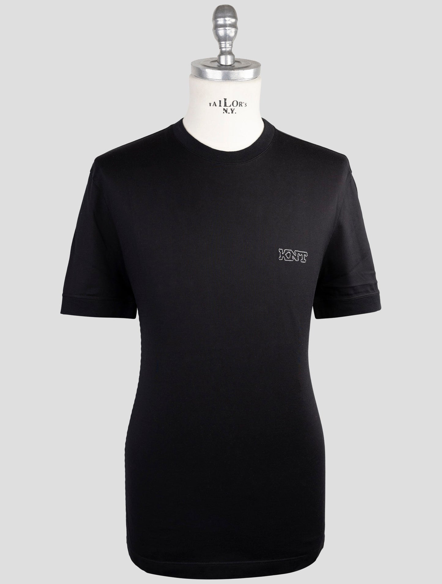 Kiton Knt Black Cotton T-Shirt