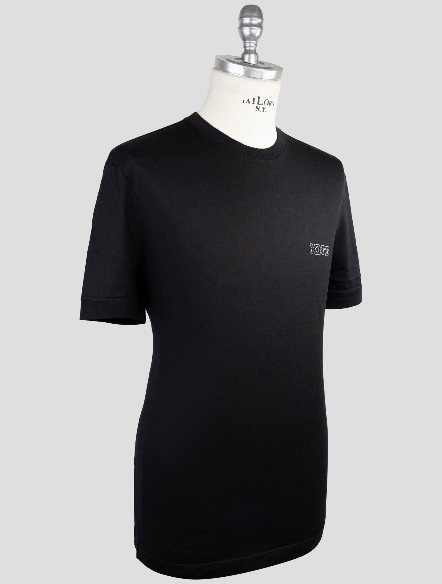 Kiton Knt Black Cotton T-Shirt