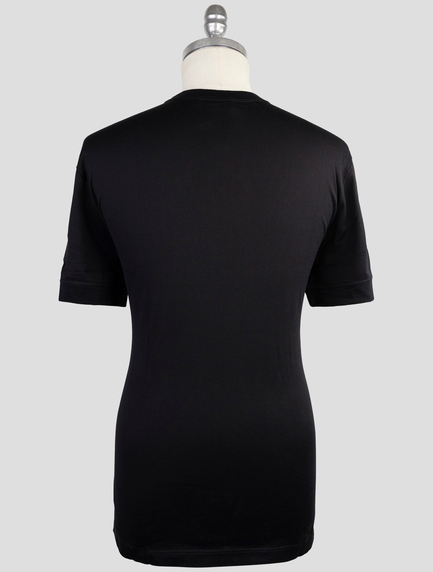 Kiton Knt Black Cotton T-Shirt