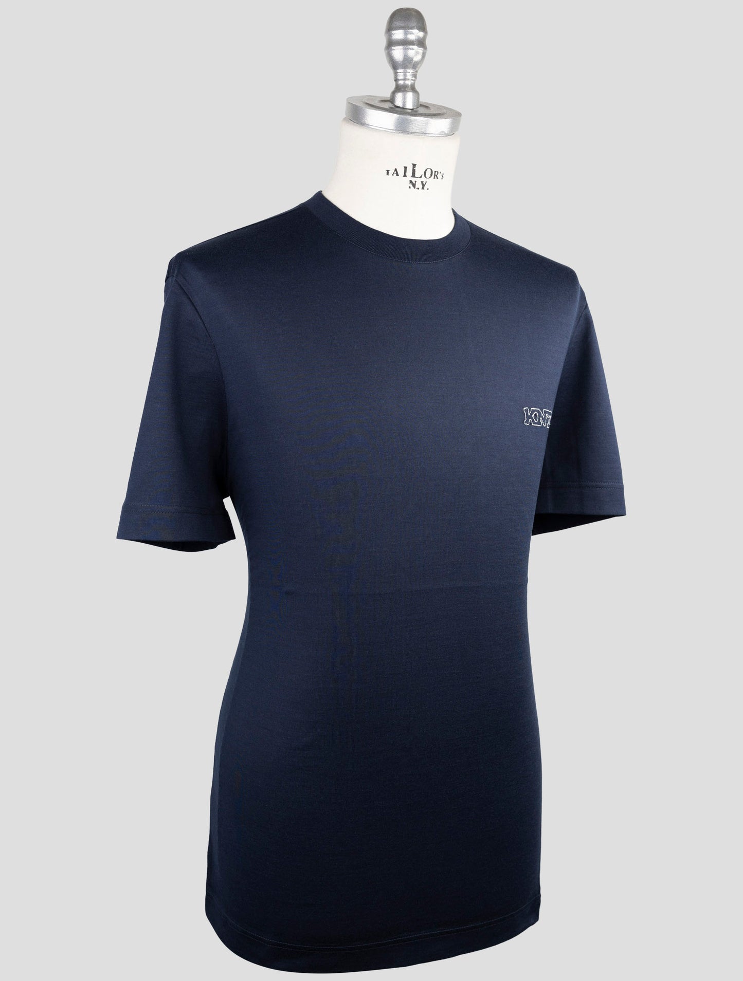 Kiton Knt Blue Cotton T-Shirt