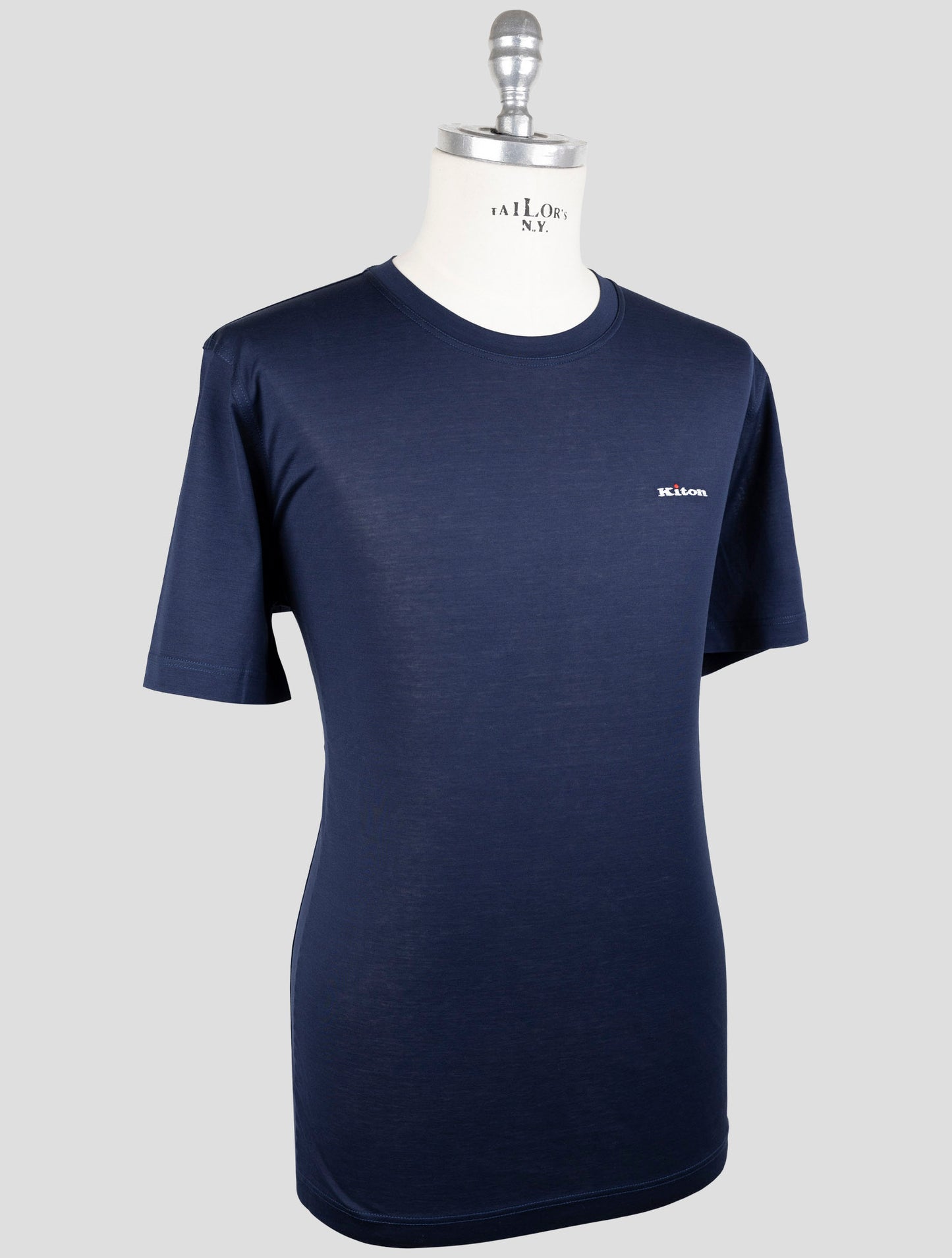 Kiton Blue Cotton T-Shirt