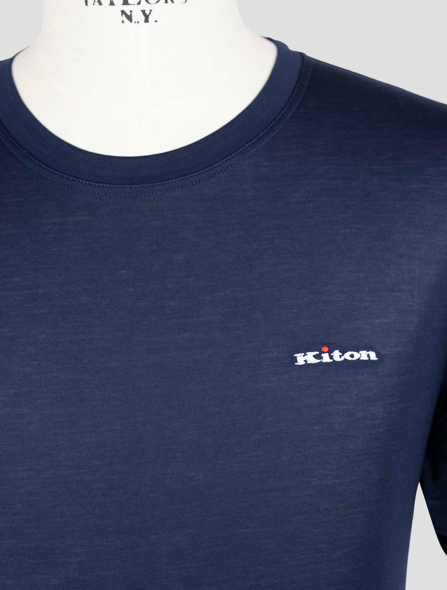 Kiton Blue Cotton T-Shirt