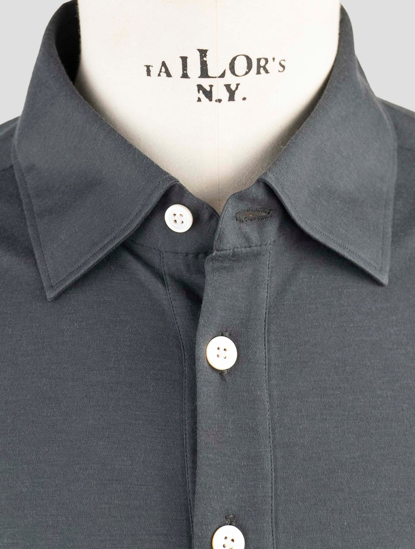 Kiiton Gray Cotton Sweater Polo