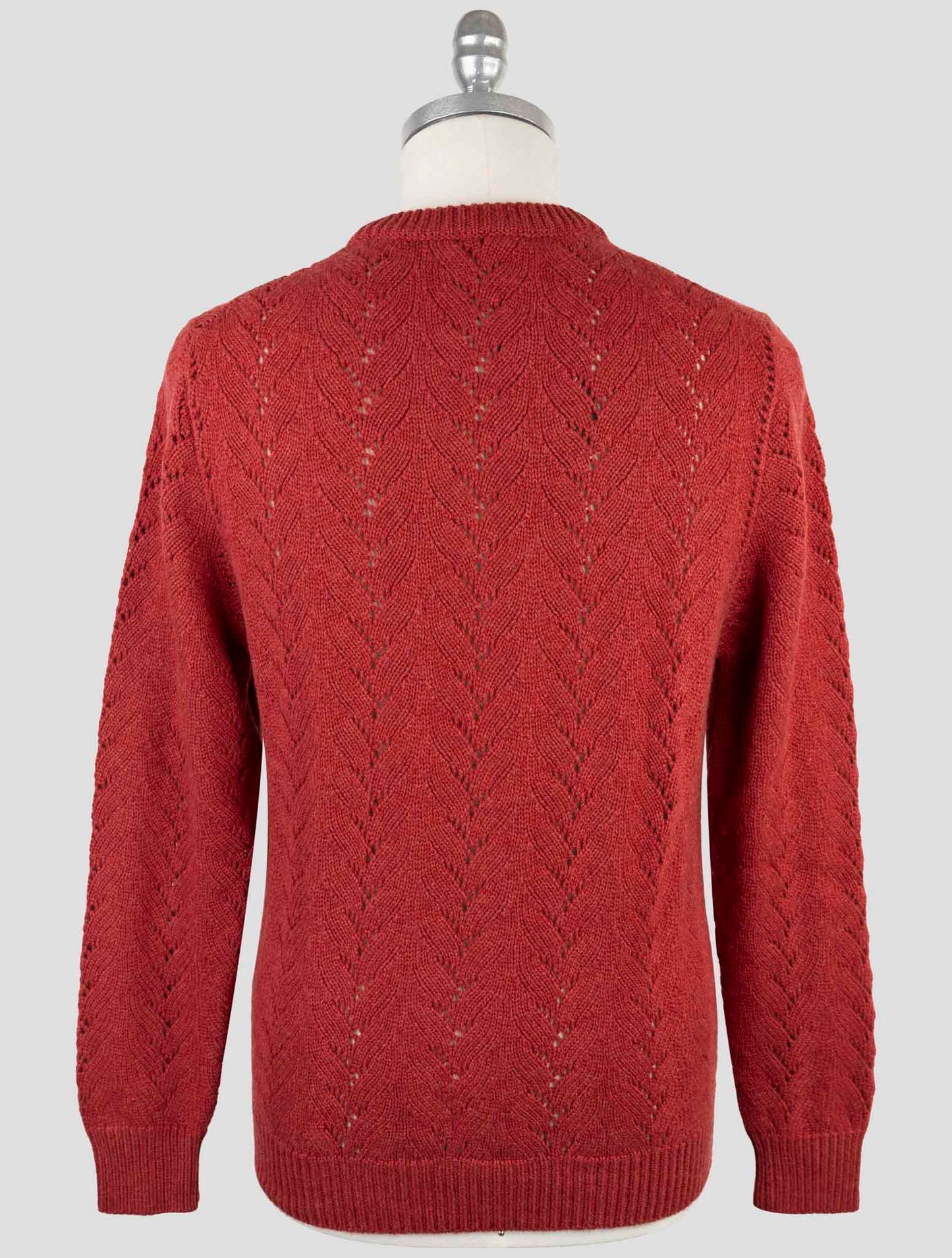 Kiton Red Cashmere Sweater Crewneck