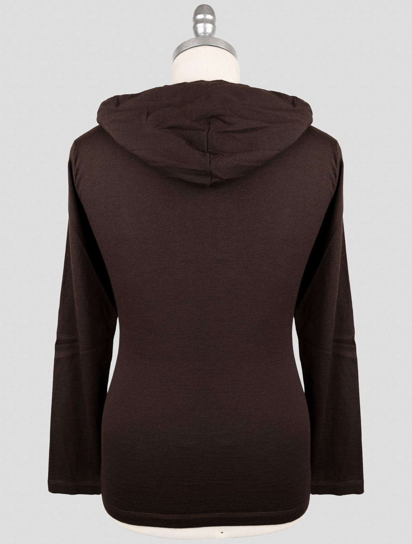 Kiton Brown Cashmere Silk Sweater Hoodie