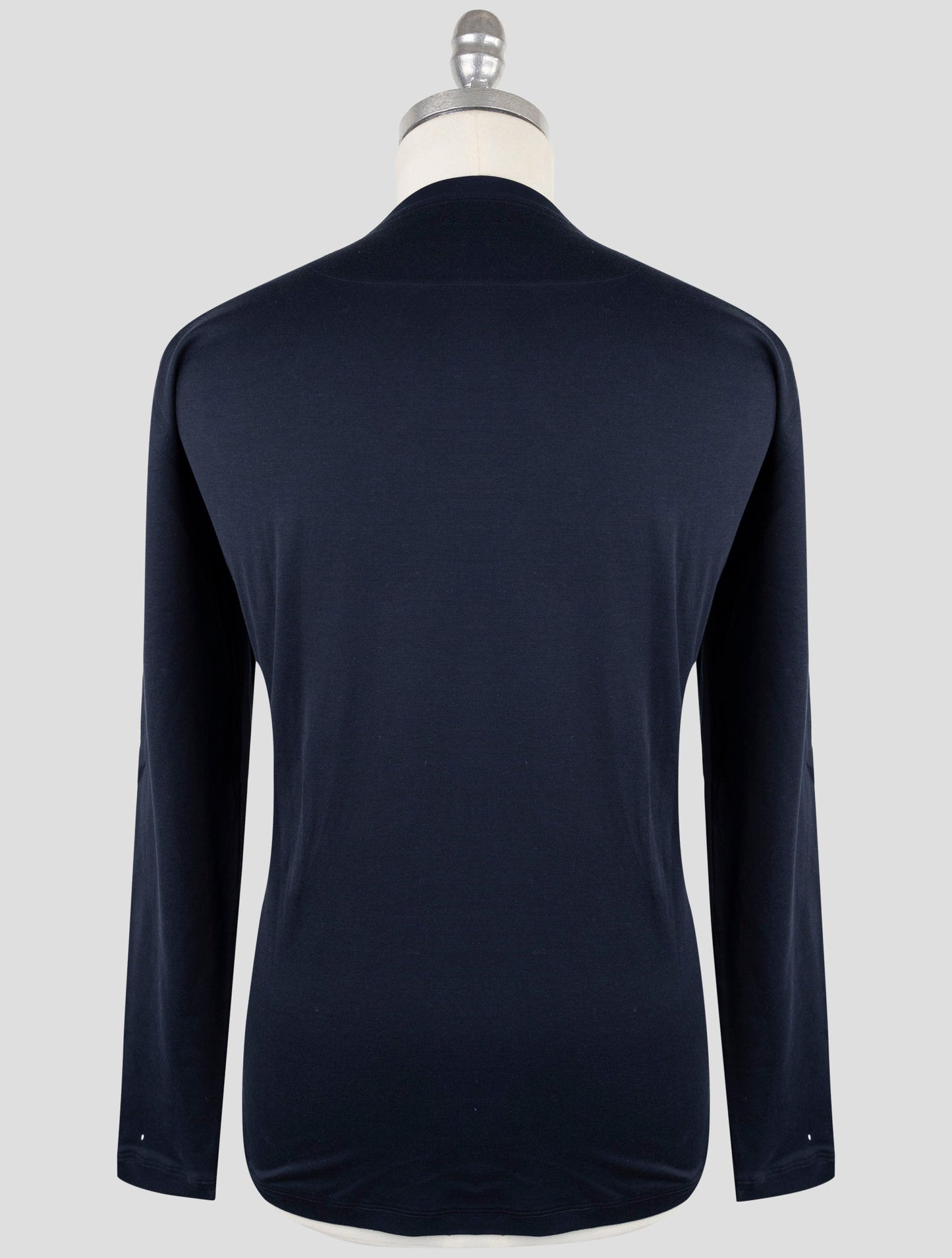Kiton Blue Cotton Sweater Crewneck