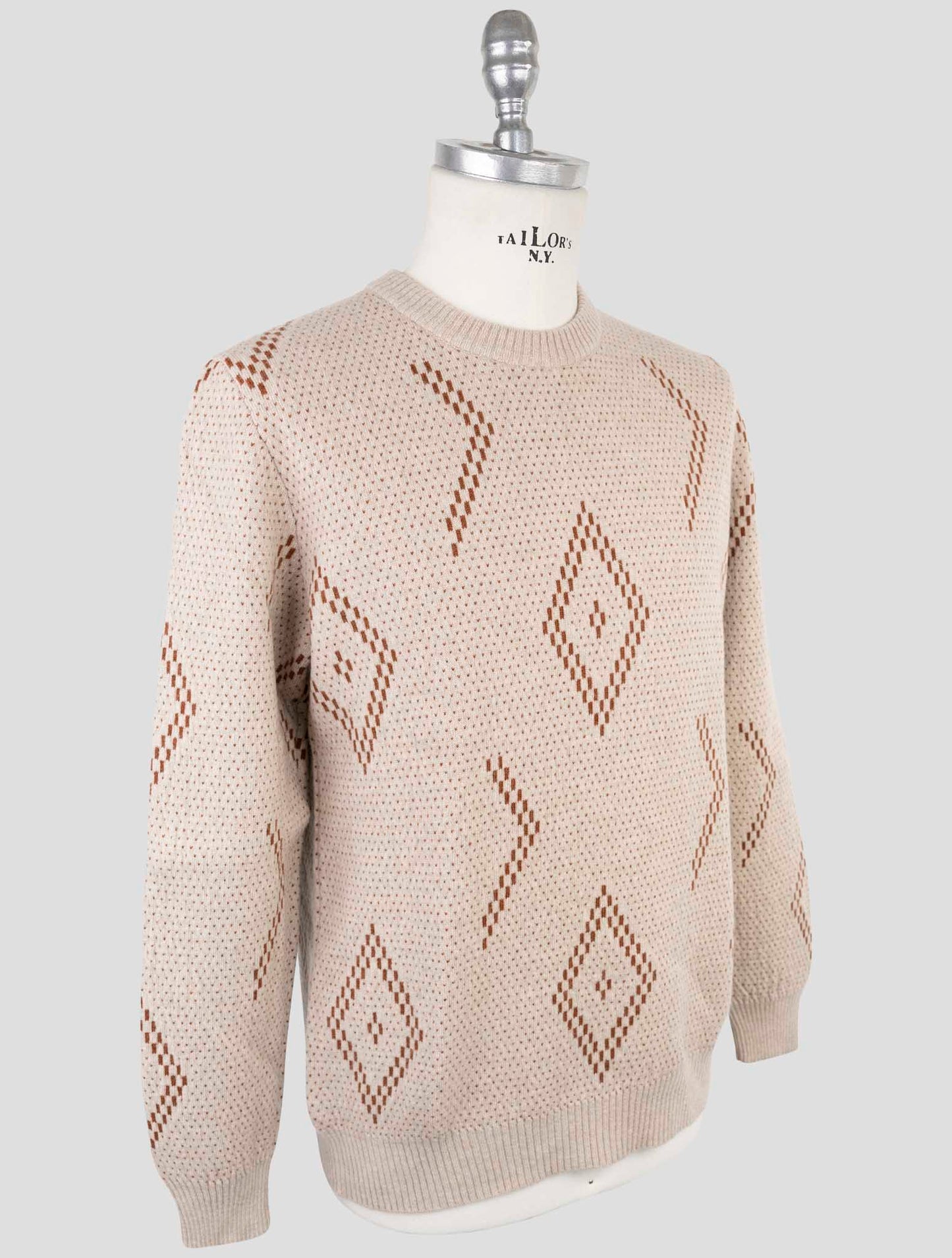 Kiton Beige Cashmere Sweater Crewneck