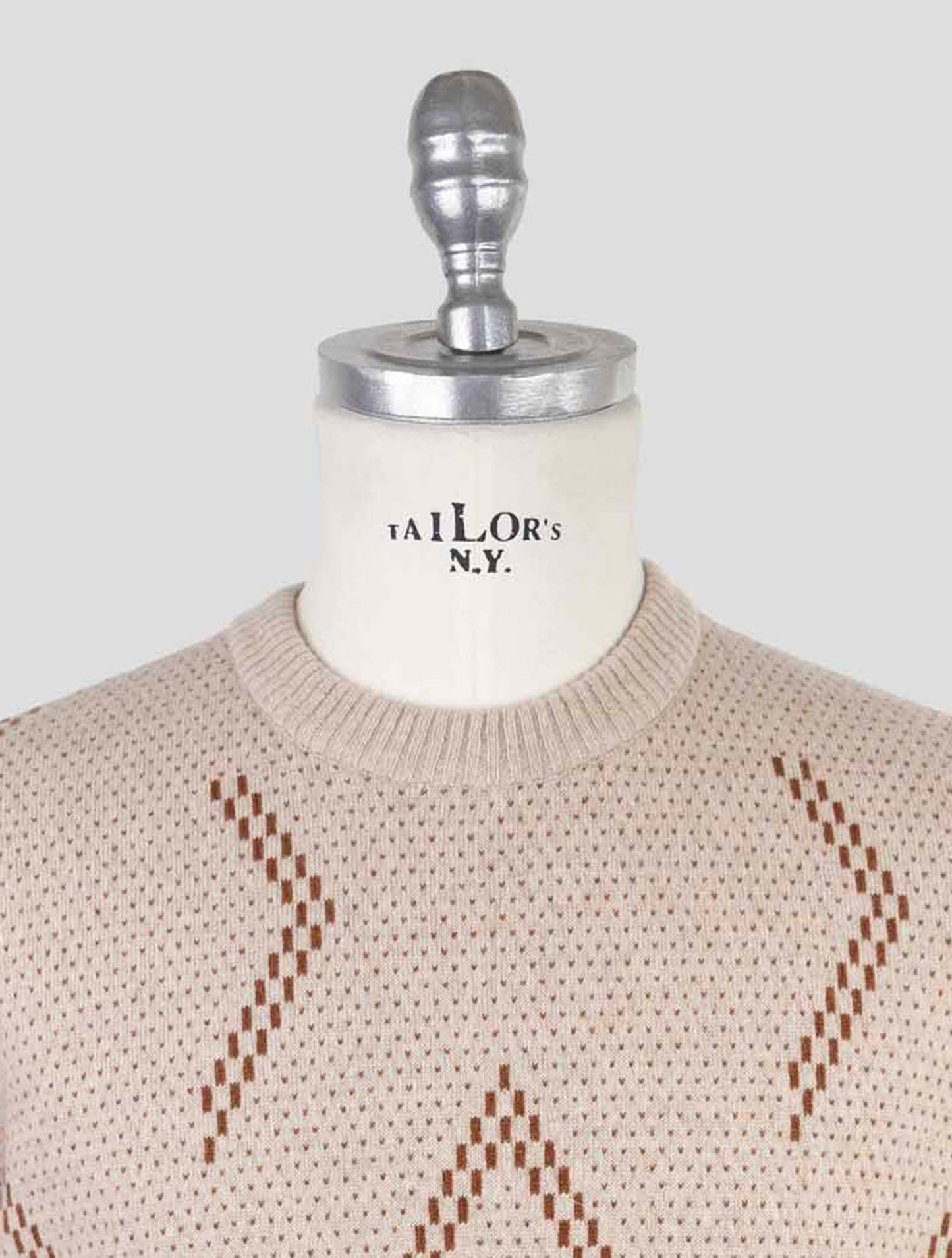 Kiton Beige Cashmere Sweater Crewneck