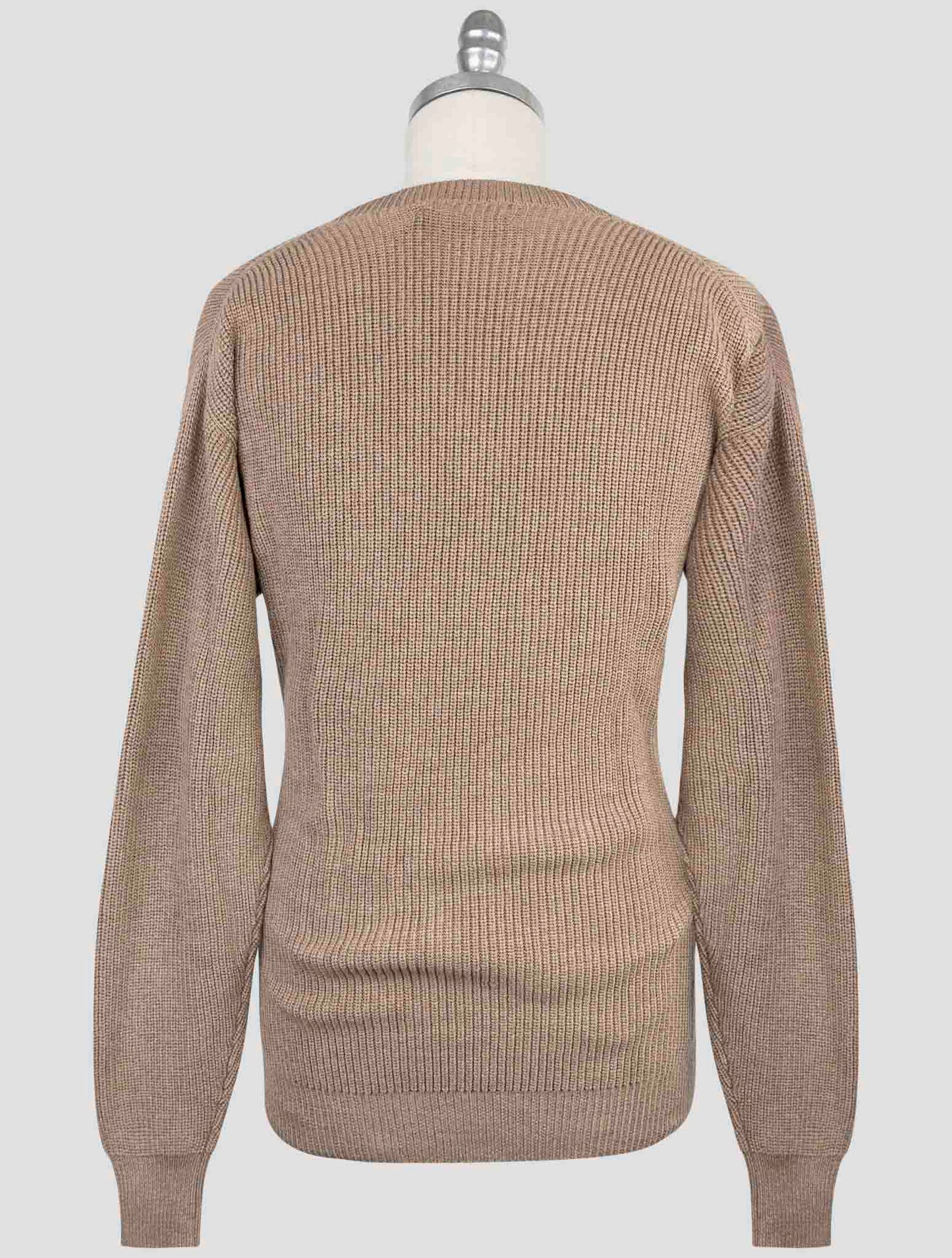 Kiton Brown Cotton Silk Sweater V-Neck