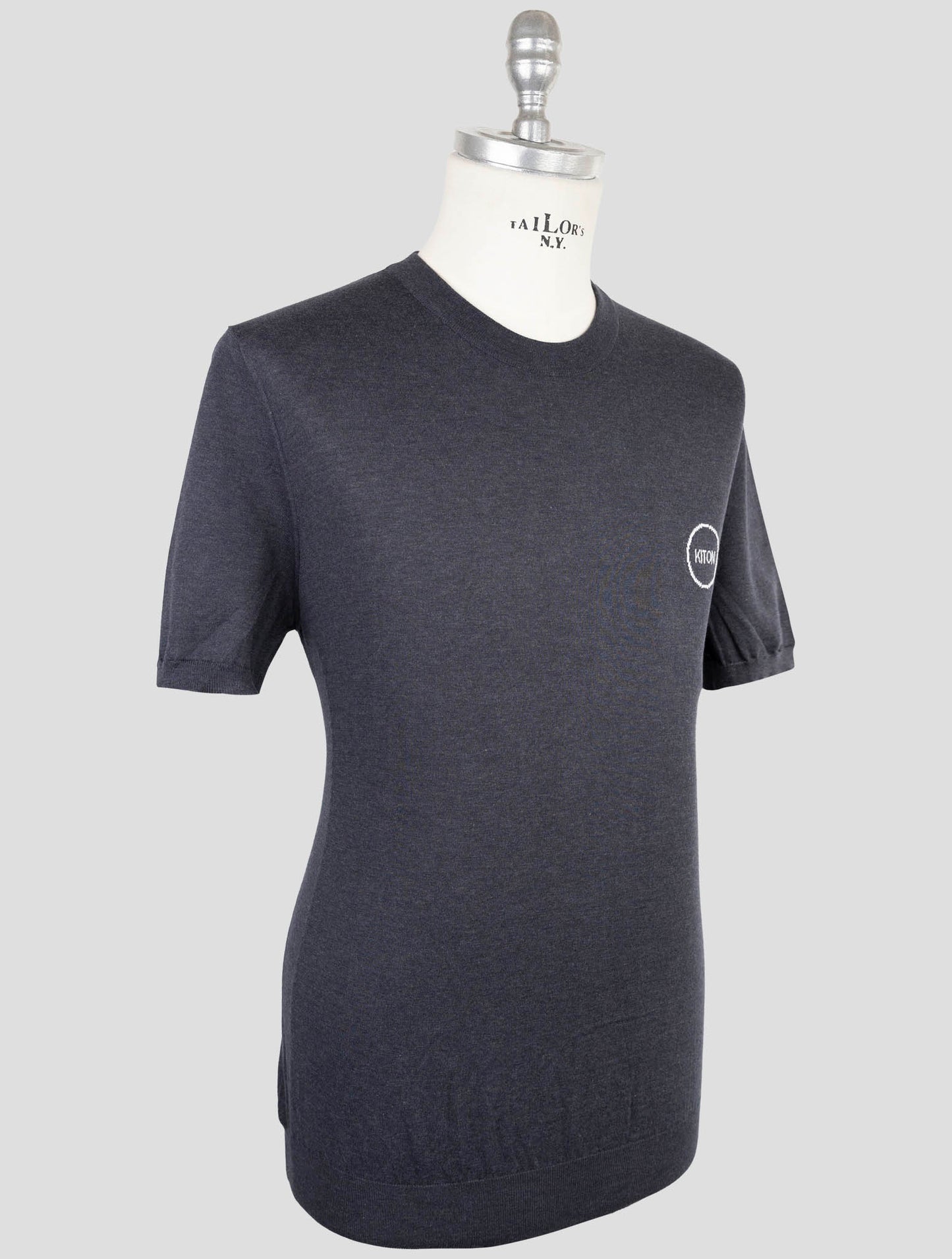 Kiton Dark Gray Cotton T-Shirt