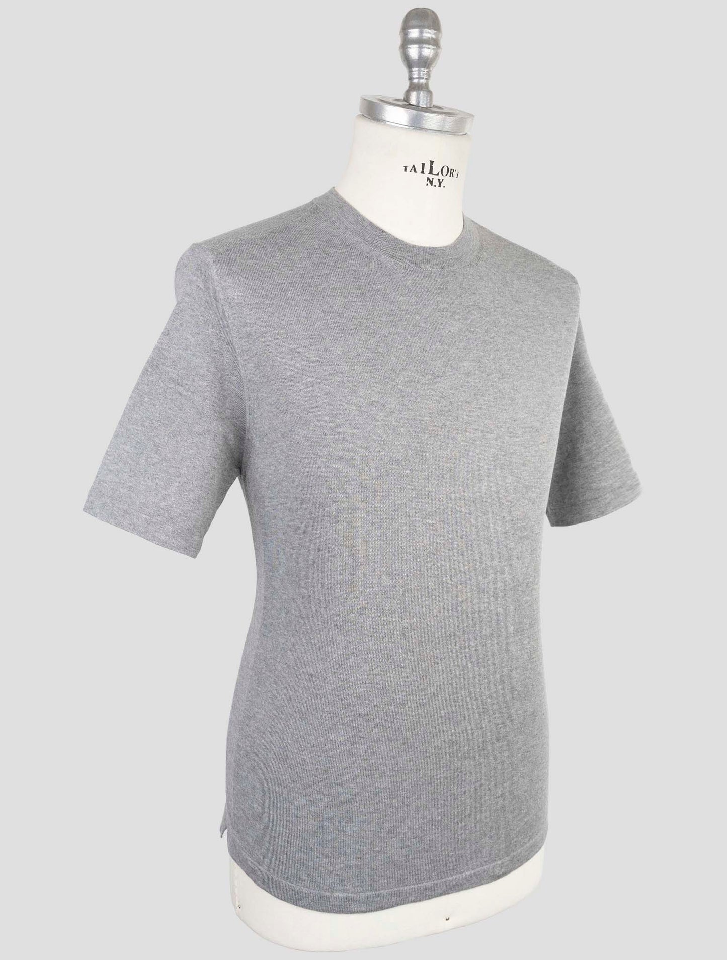 Kiton Gray Cotton T-Shirt