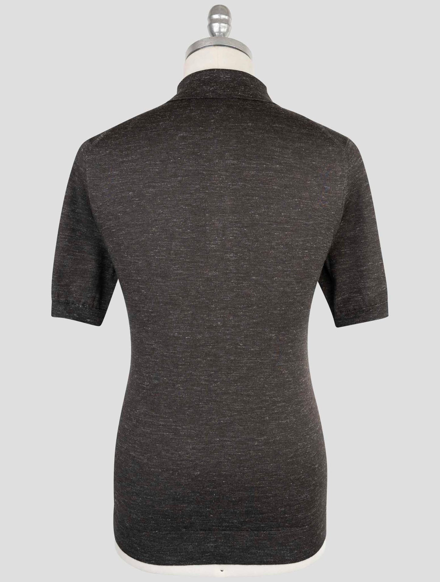 Kiton Brown Silk Cashmere Linen Polo